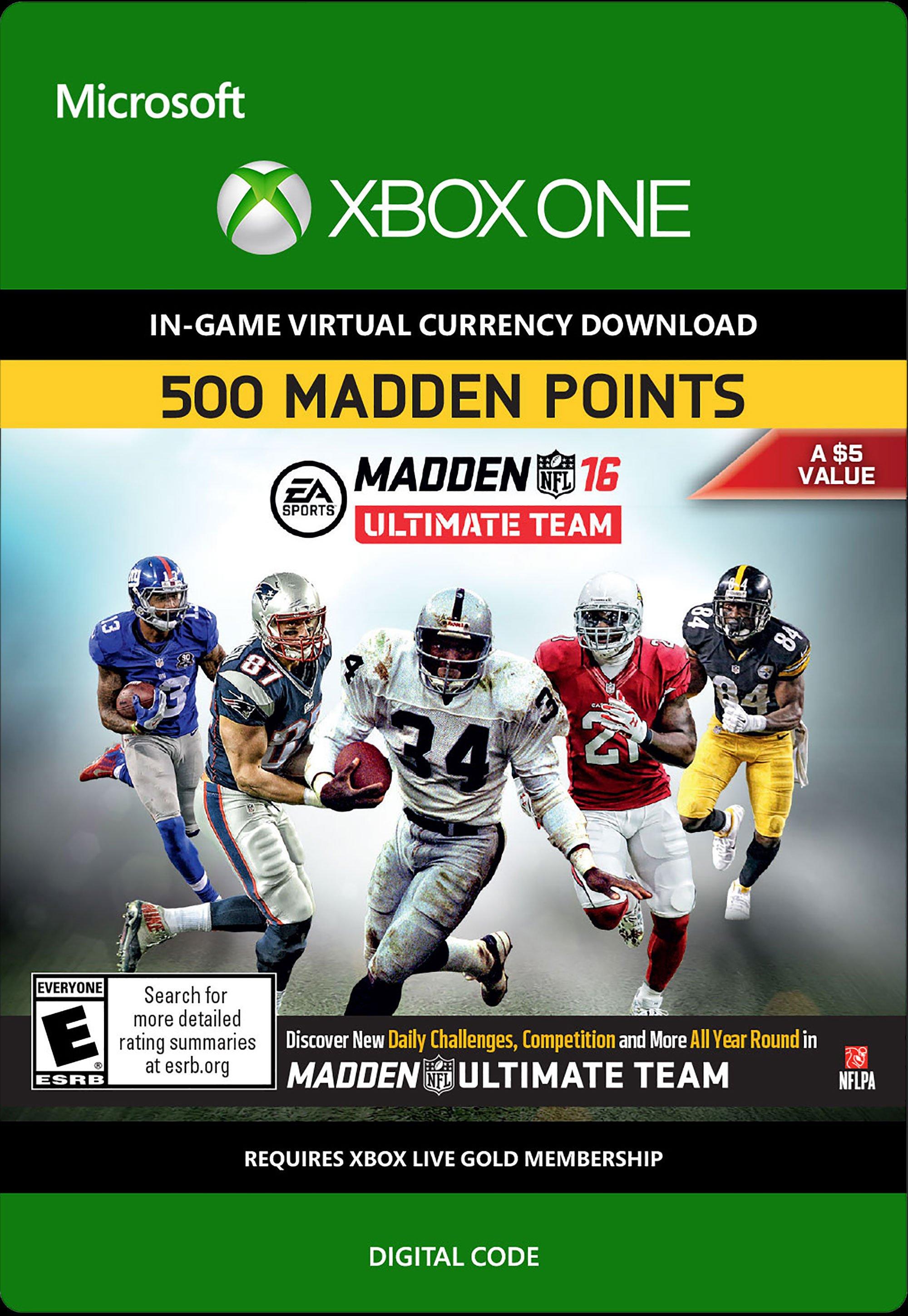 Madden NFL 16 Ultimate Team 500 Madden Points Xbox One GameStop
