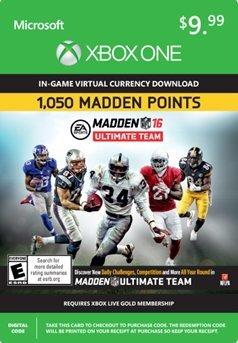 Madden NFL 16 Ultimate Team 1,050 Madden Points