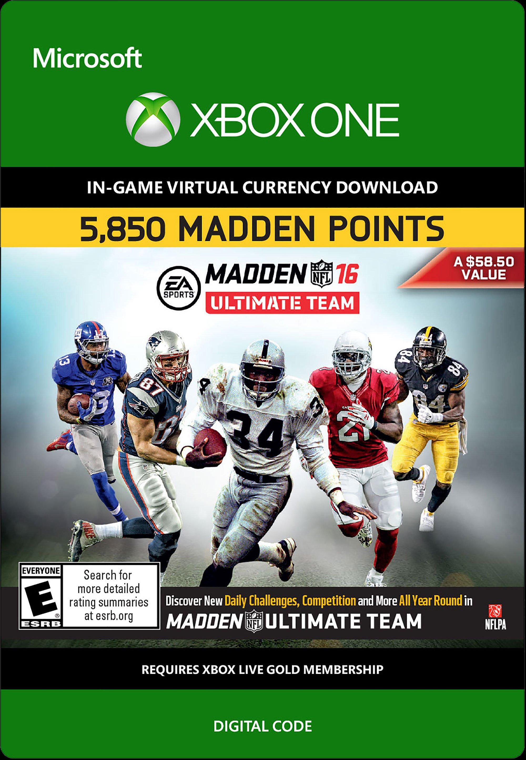 Madden NFL 16 Ultimate Team 5,850 Madden Points