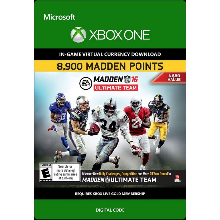 Madden NFL 16 Ultimate Team Madden Points 8,900 - Xbox One