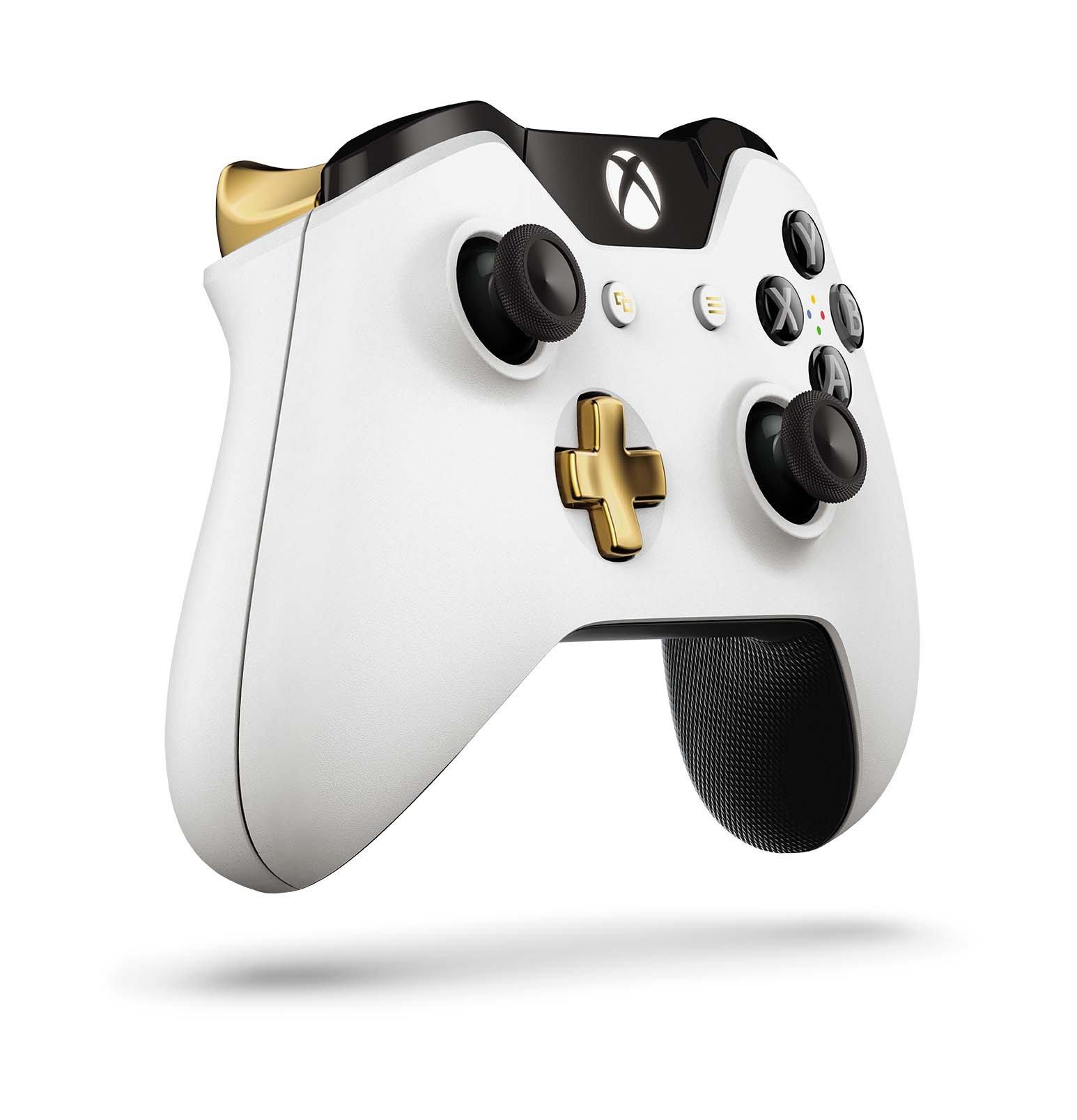 white and gold xbox one controller