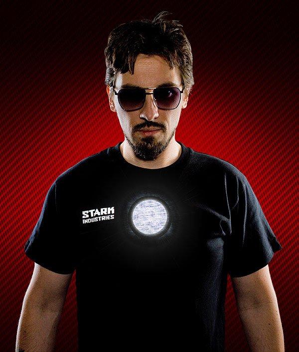 tony stark led t shirt