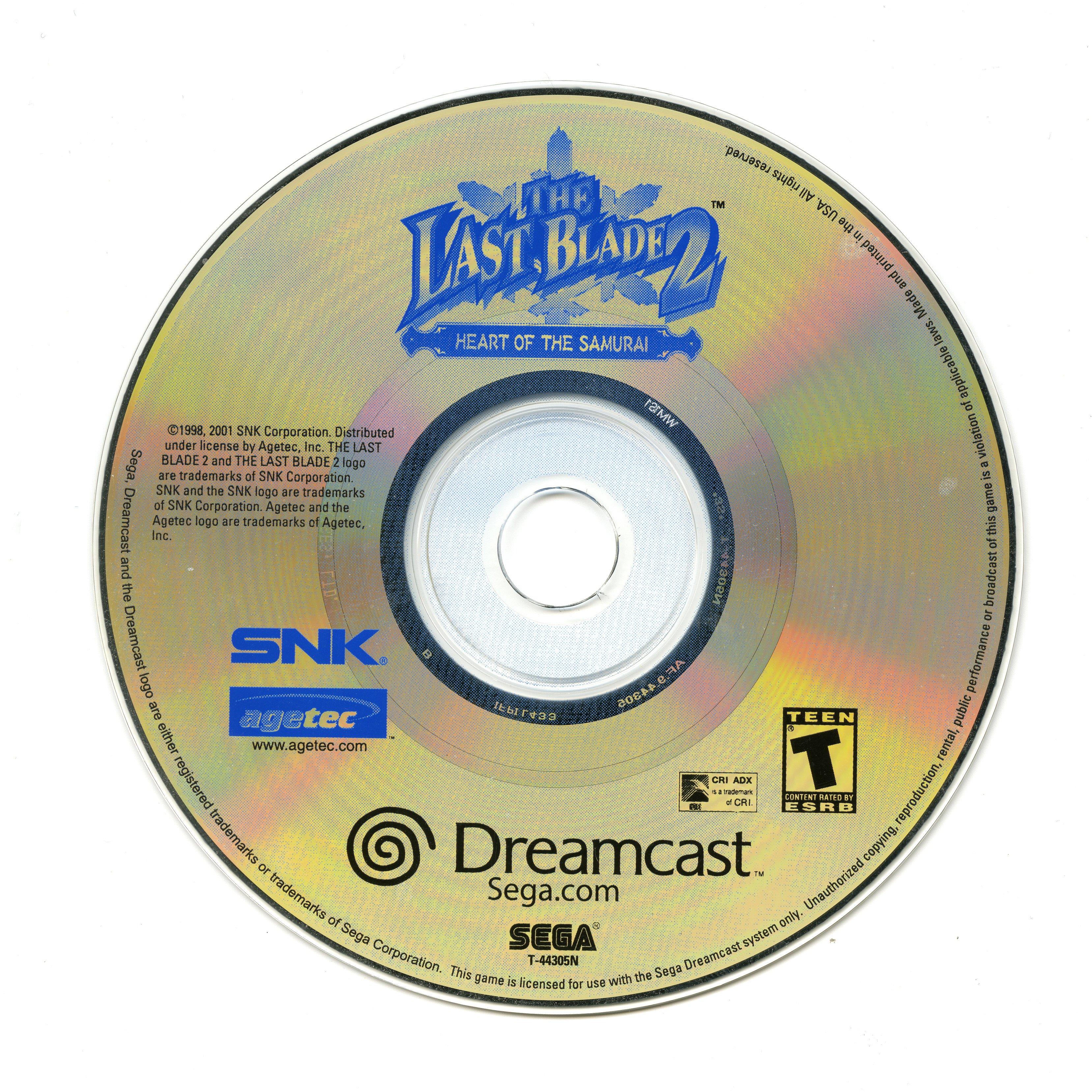 The Last Blade 2: Heart of the Samurai - Sega Dreamcast