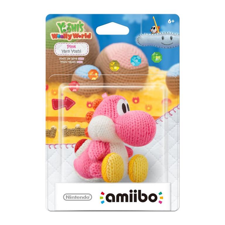 Yoshi's Woolly World Pink Yarn Yoshi amiibo