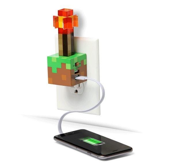 Minecraft Redstone Torch Usb Wall Charger Gamestop