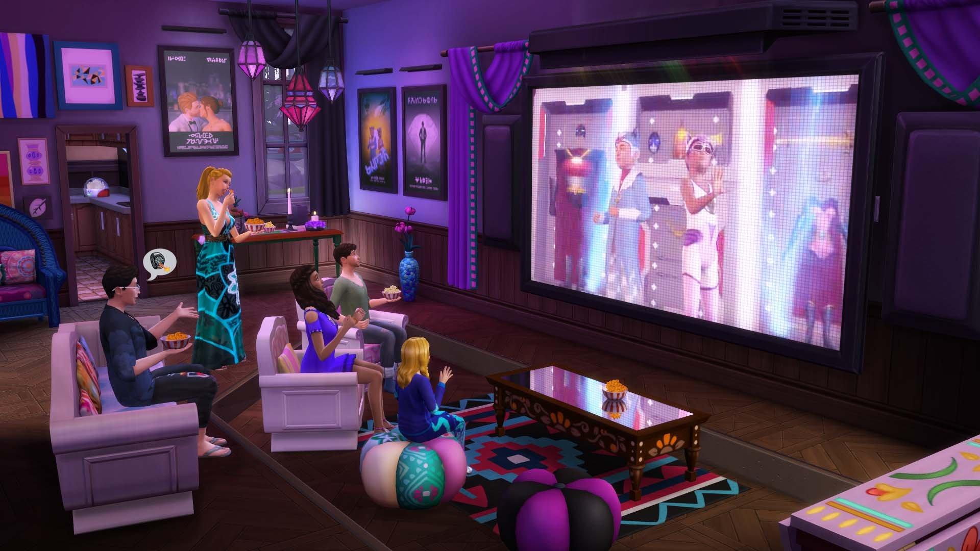 The Sims 4 Movie Hangout Stuff DLC