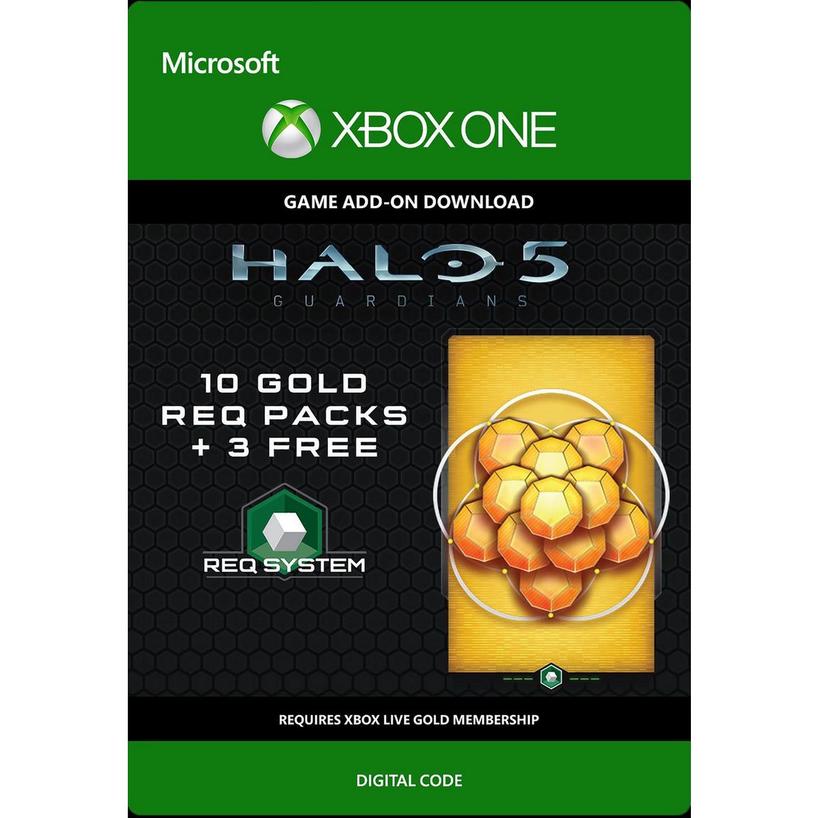 Microsoft Halo 5: Guardians 10 Gold Req Packs DLC and 3 Free - Xbox One -  7LM-00004