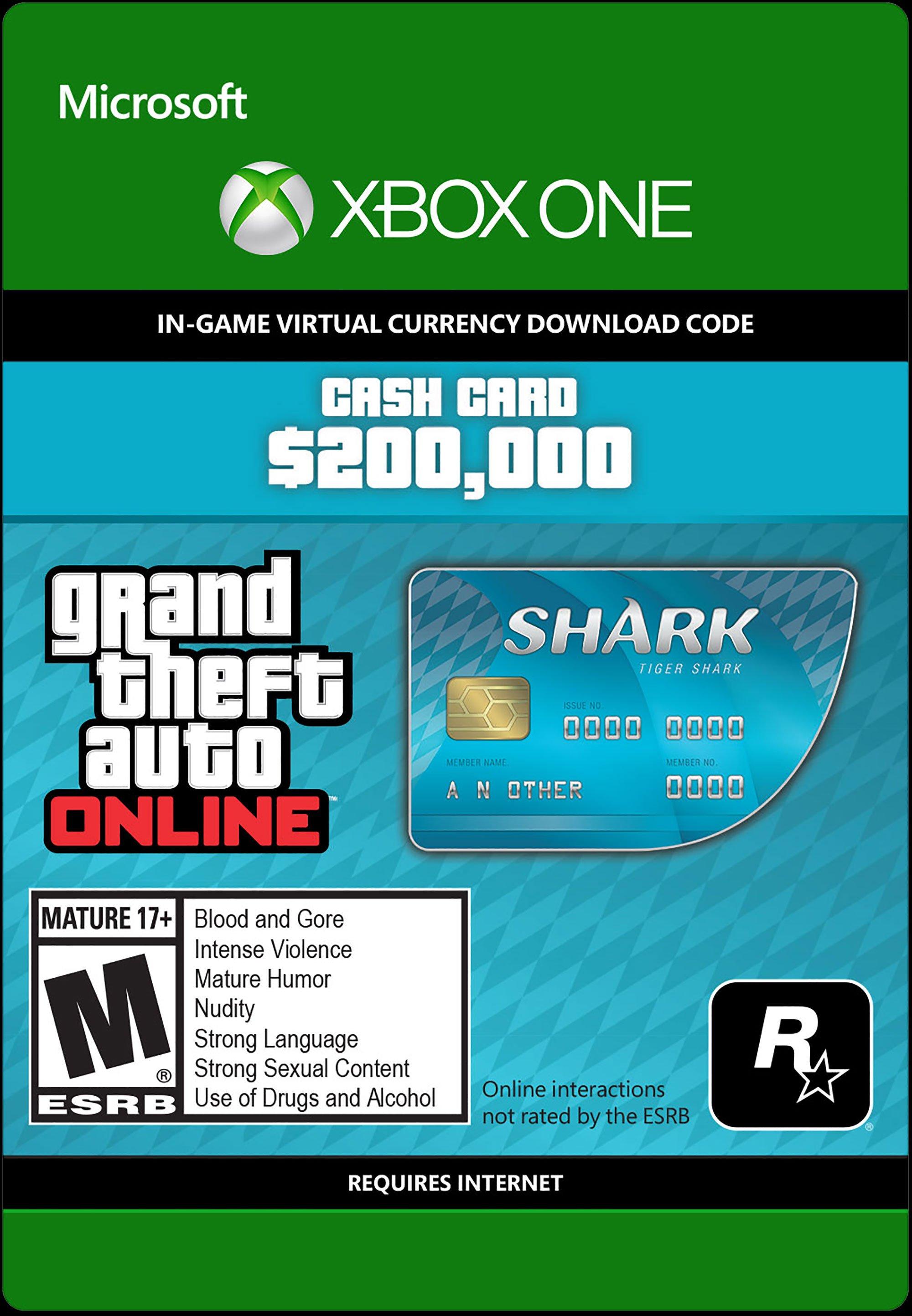 Grand Theft Auto Online The Tiger Shark Cash Card Xbox One Gamestop