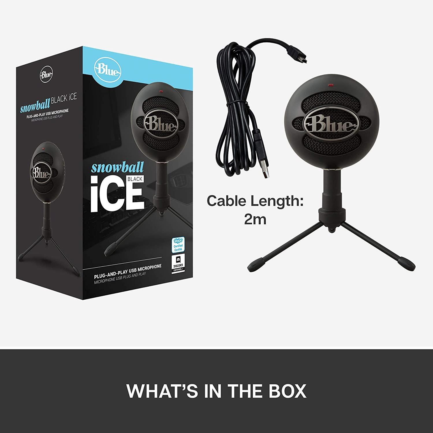 Blue Microphones Snowball Ice USB Condenser Microphone, Black