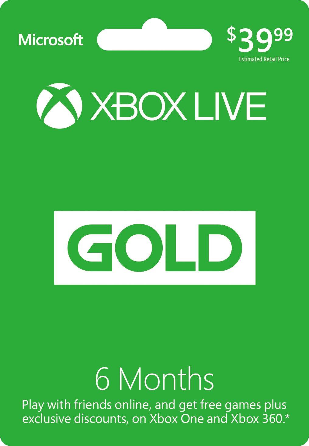 Trade In Xbox Live Gold Membership 6 Month GameStop