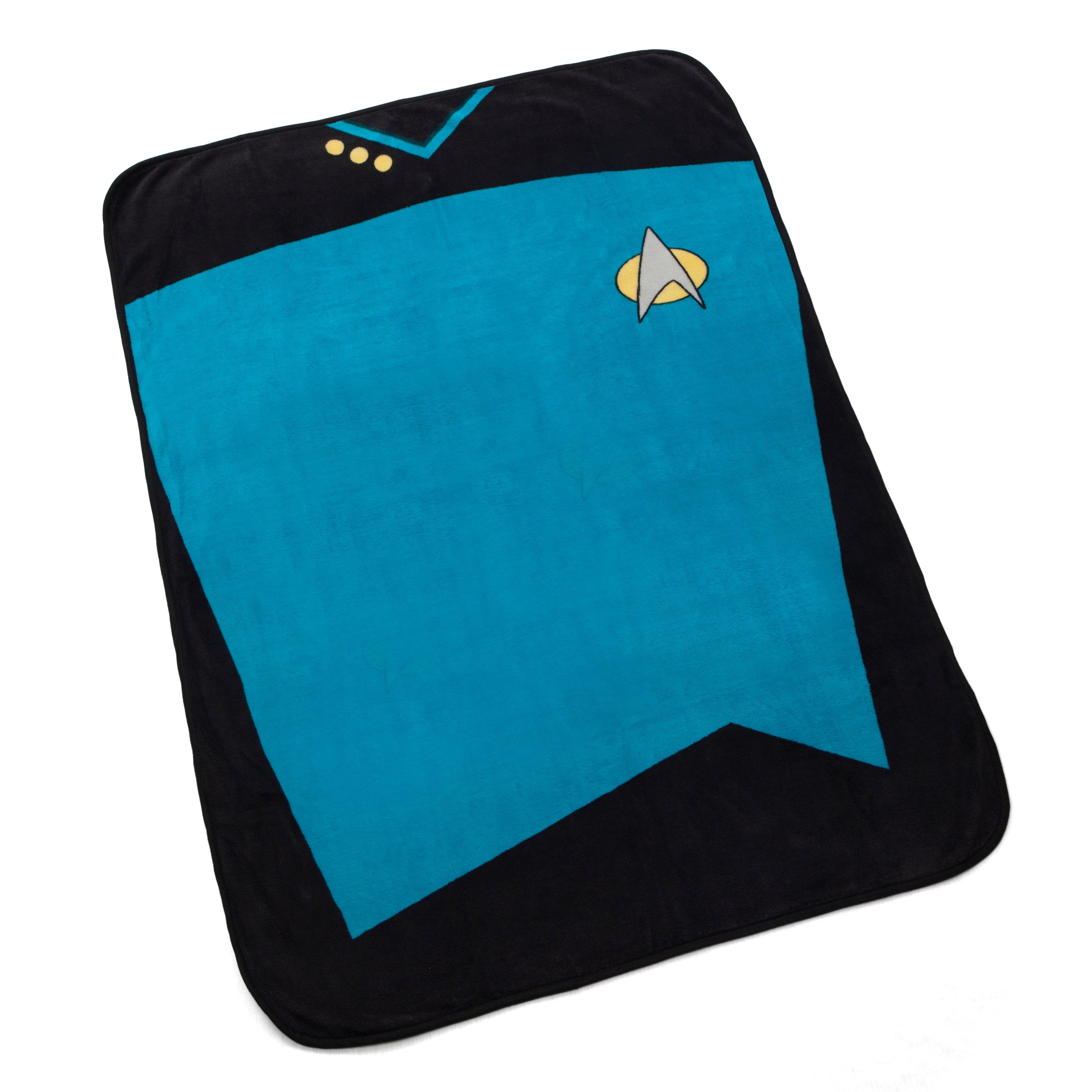 Star Trek The Next Generation Blue Uniform Fleece Blanket Gamestop