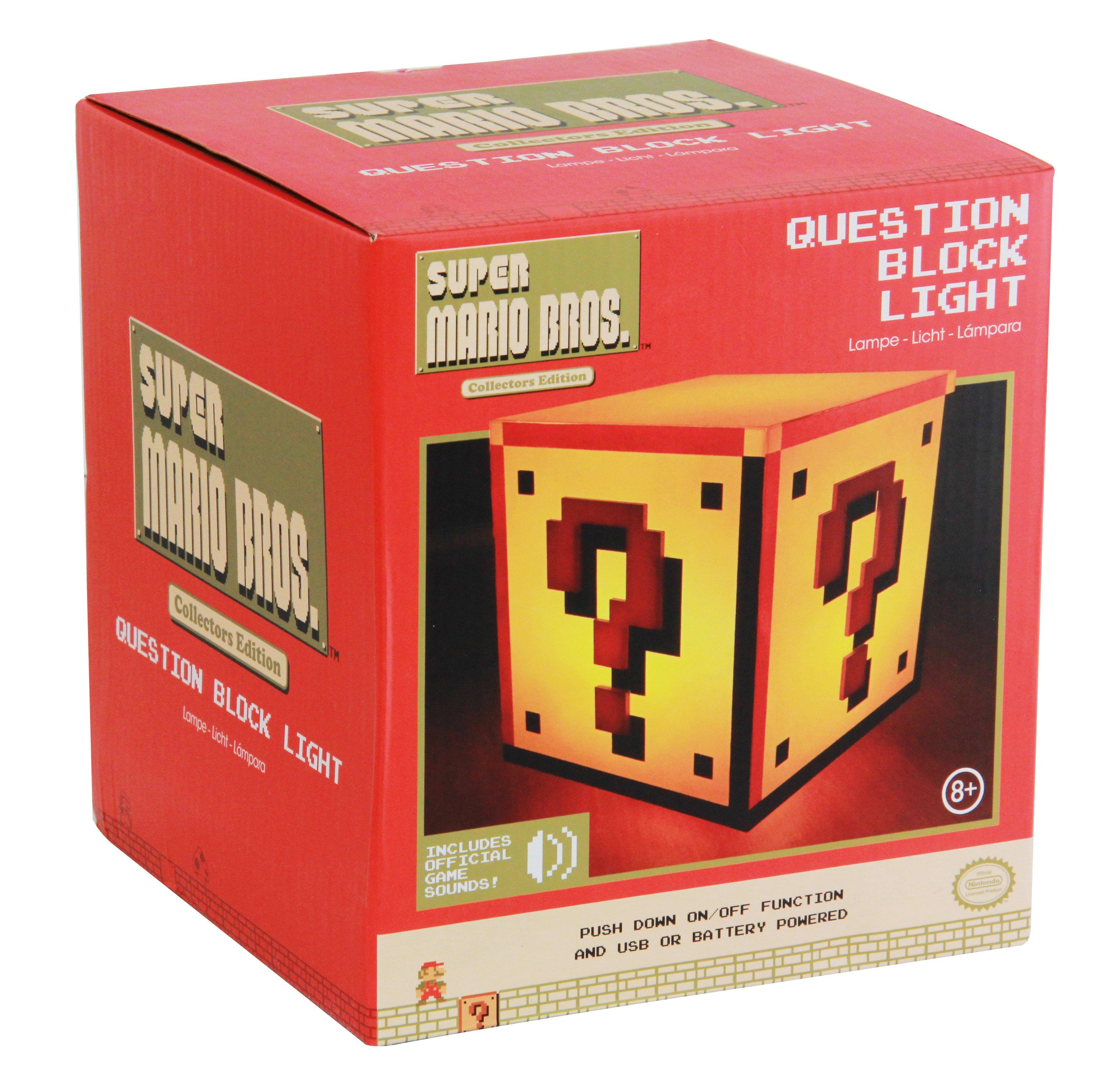 Bloc de questions Super Mario Bros. avec lampe Mario 