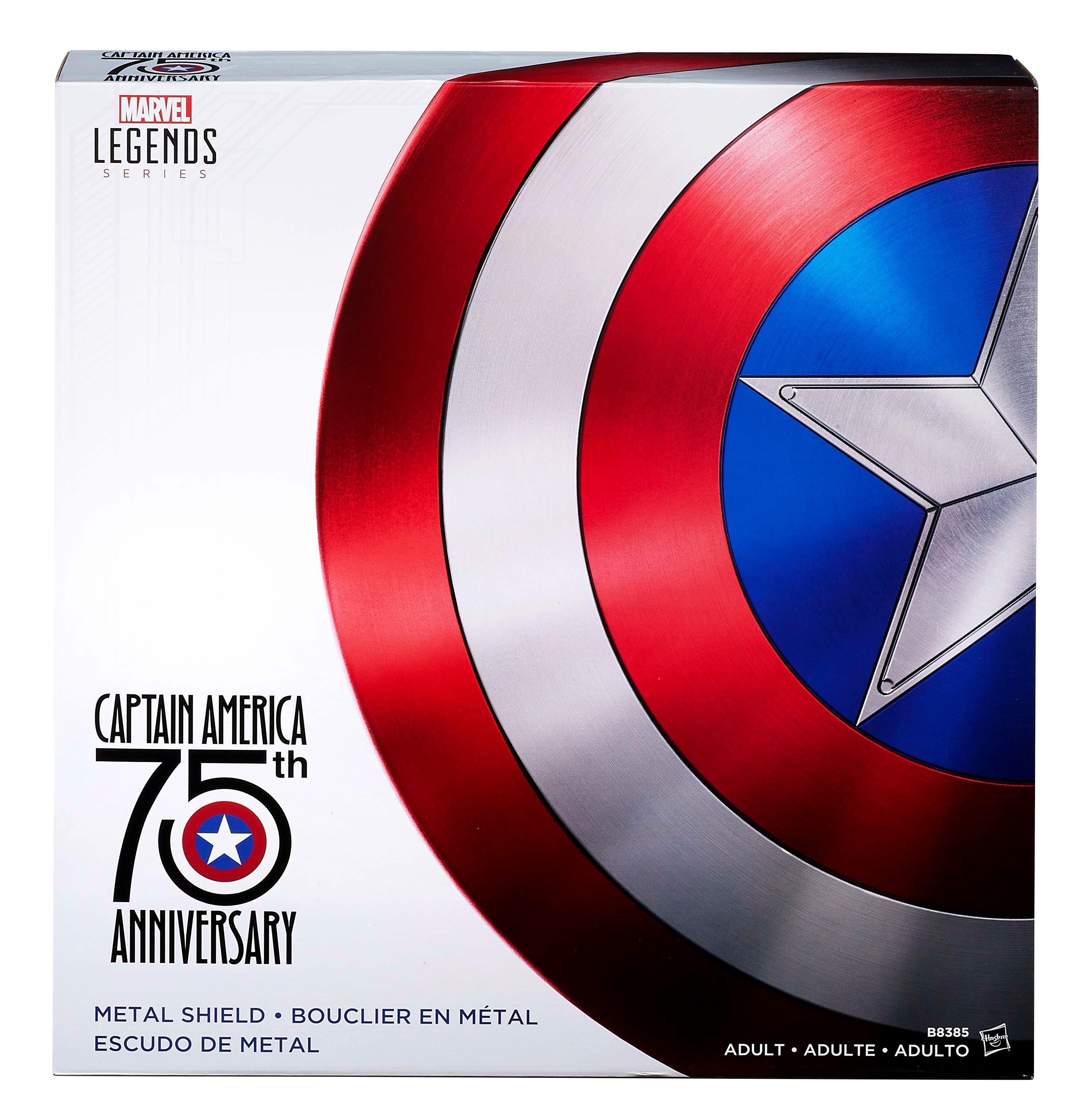 captain america 75th anniversary shield metal