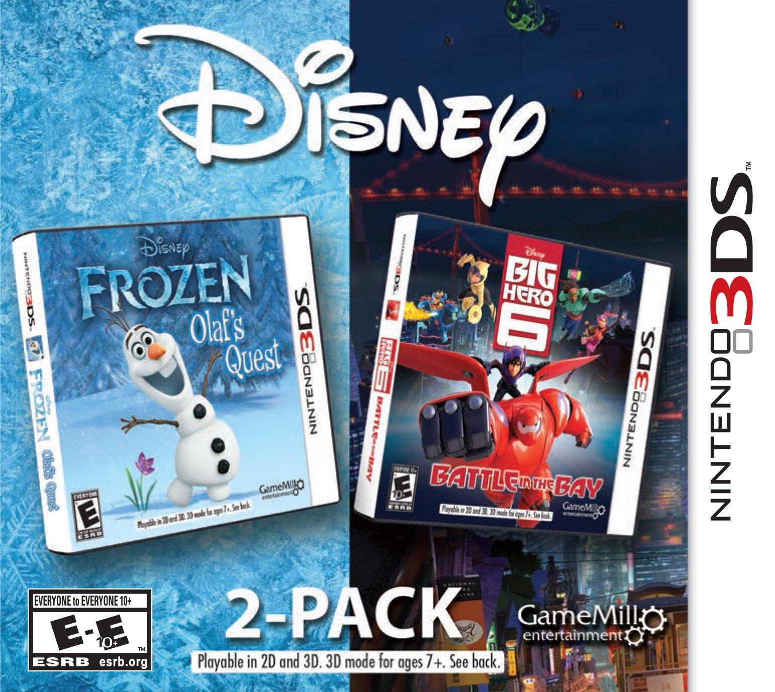 Disney Big Hero 6: Battle in the Bay and Frozen: Olaf's Quest 2 Pack - Nintendo 3DS, Pre-Owned