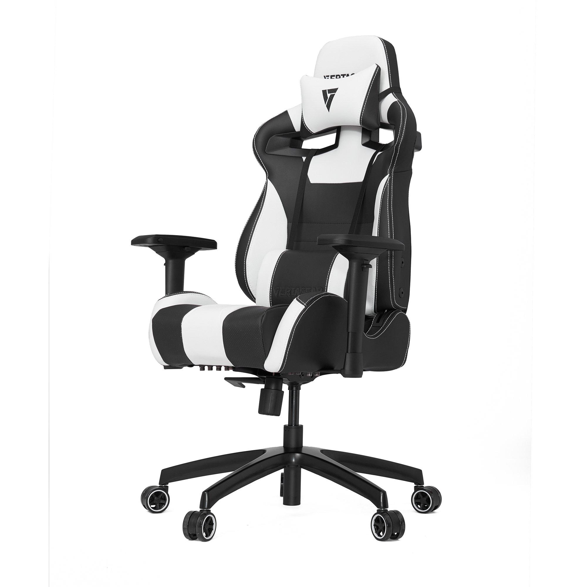 SLine SL4000 Black and White Gaming Chair GameStop