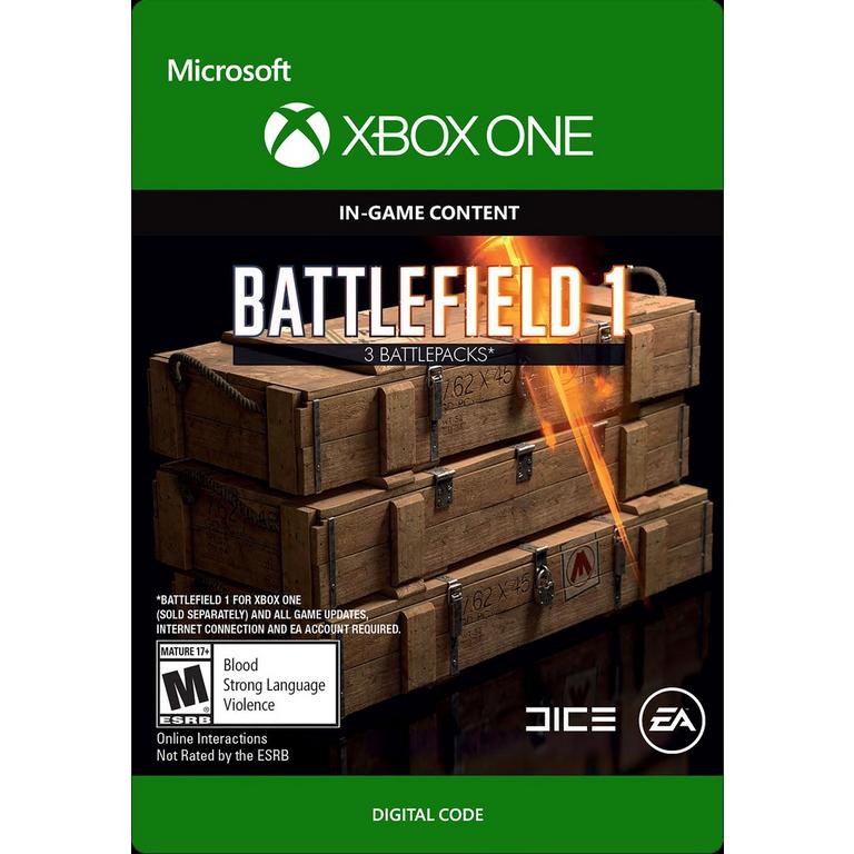 Battlefield 1 Battlepacks x 3 DLC - Xbox One