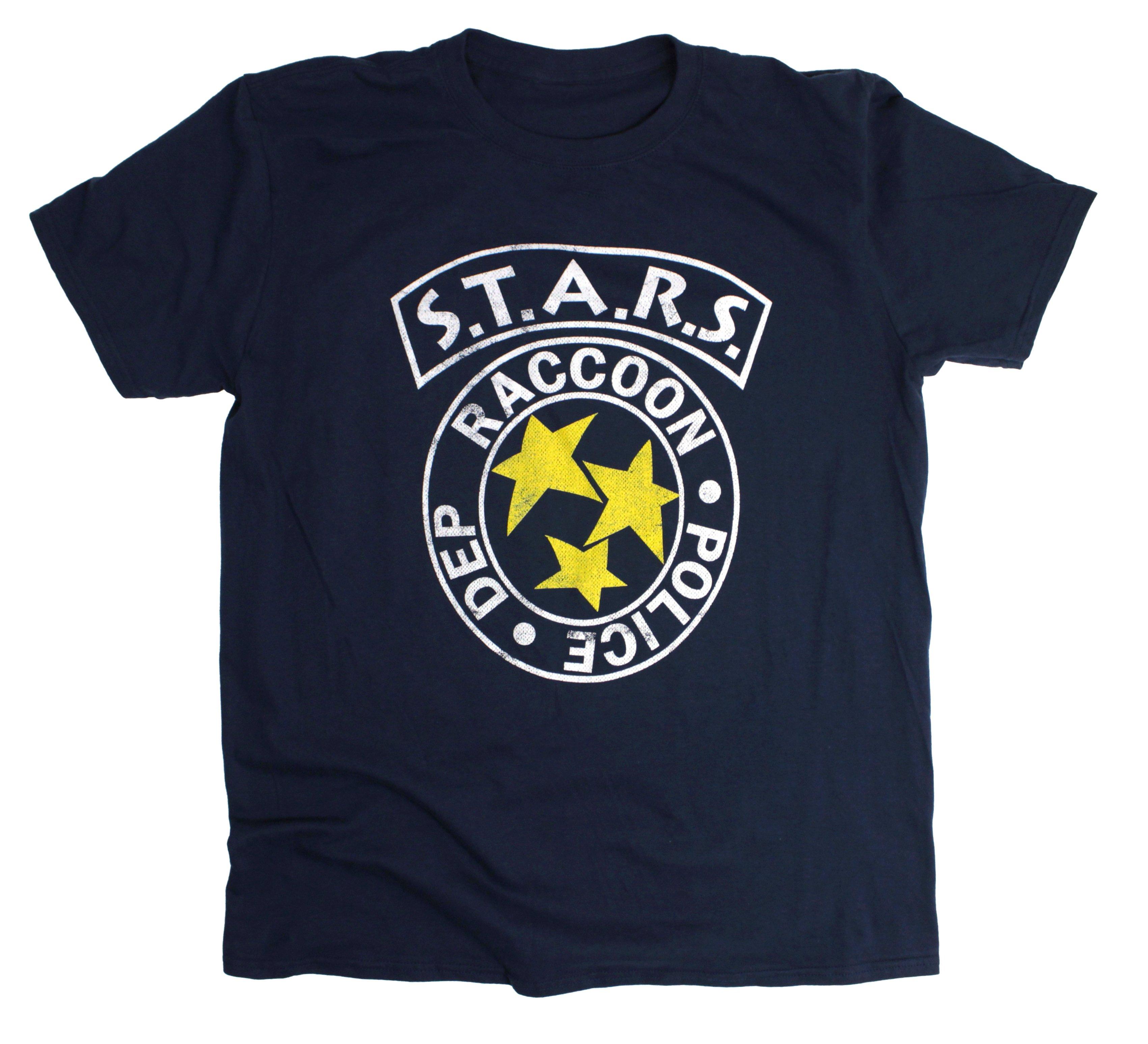 Resident Evil Stars Logo Blue T Shirt Gamestop - 