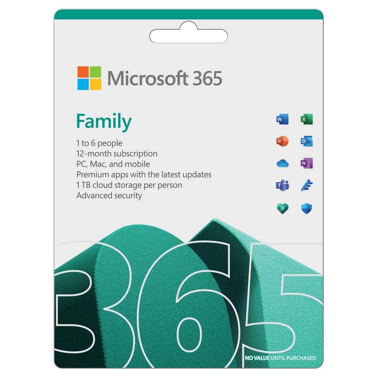 その他 Microsoft - Microsoft MICROSOFT 365 FAMILY 12M POSA Microsoft 365 Digital Subscription | GameStop