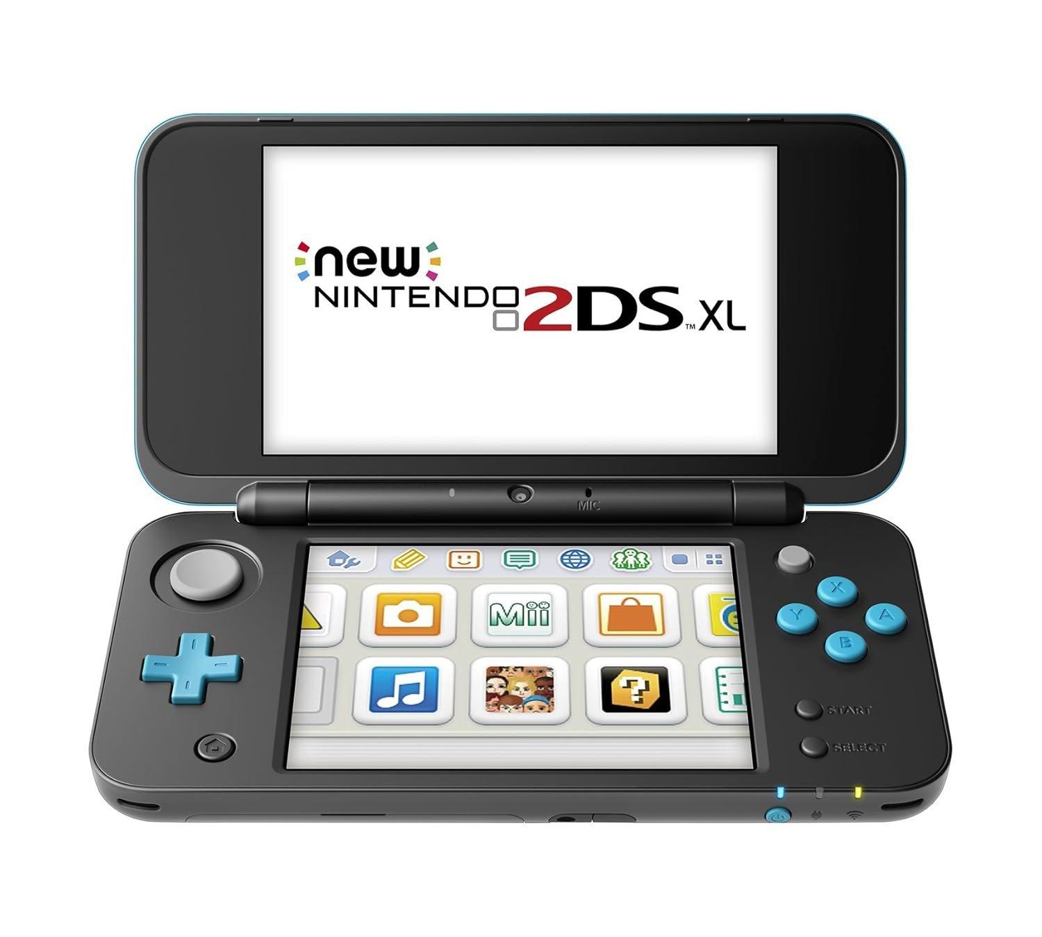 New Nintendo 2ds Xl Black And Turquoise Nintendo 2ds - new nintendo 2ds xl black and turquoise