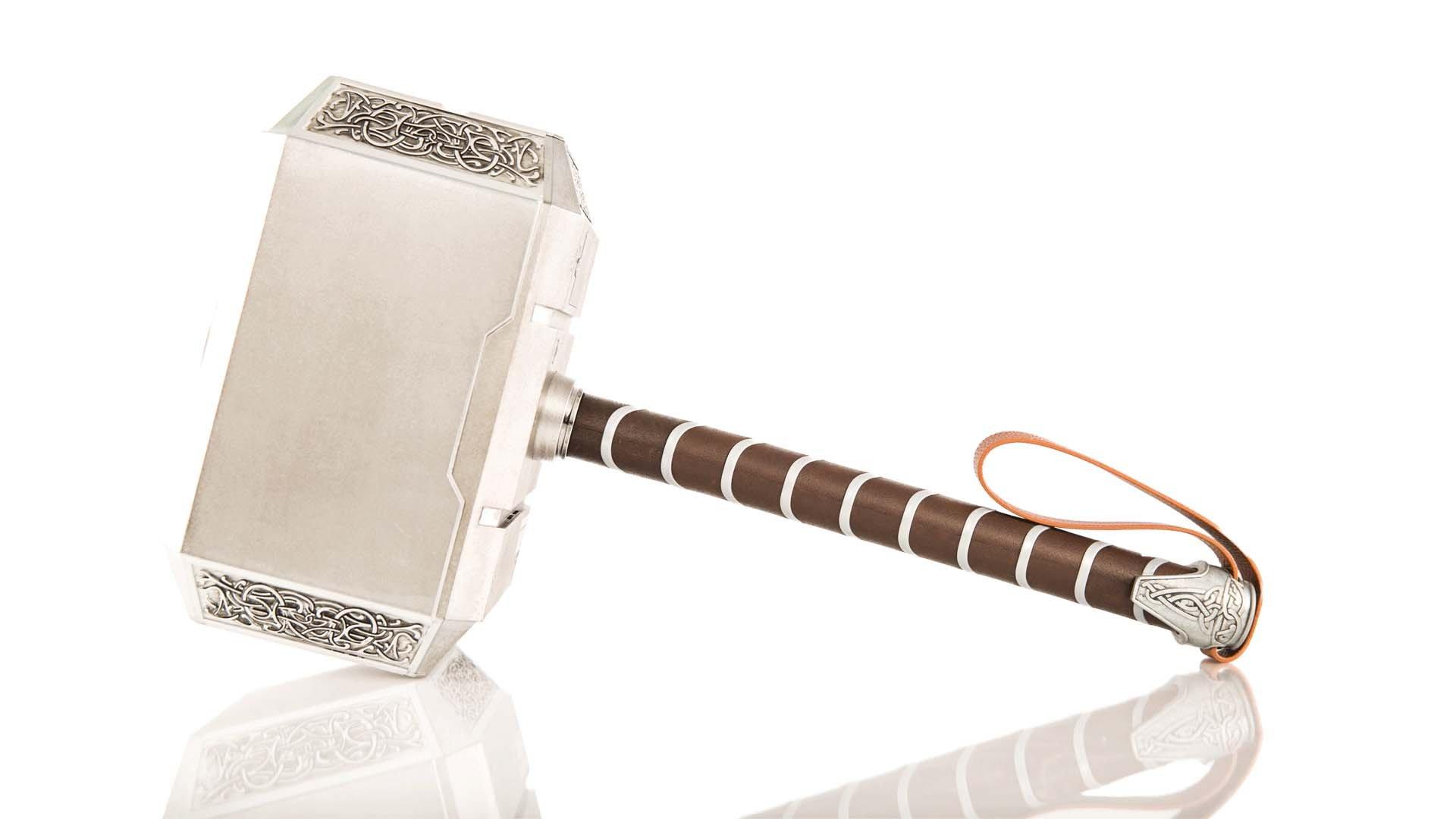 marvel legends series mjolnir electronic hammer