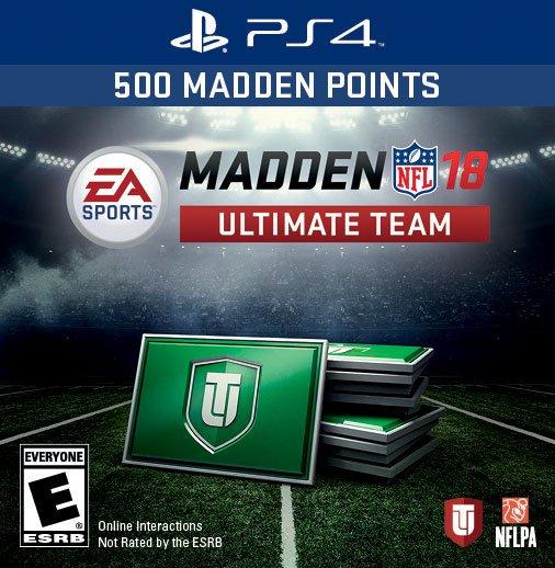 Madden NFL 18 1,050 Ultimate Team Points Xbox One GameStop