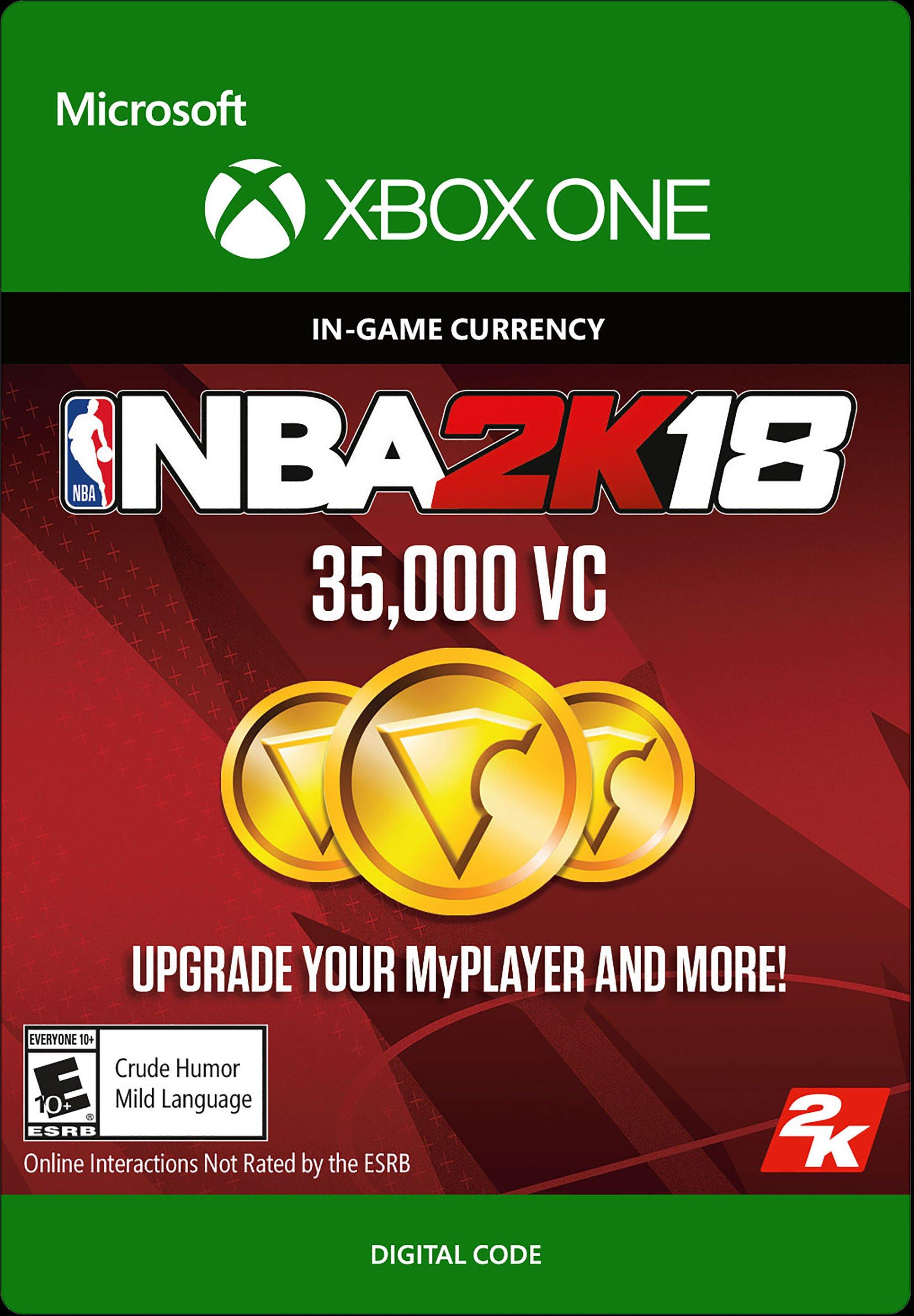 Nba 2k18 35000 Virtual Currency Digital Card Xbox One Gamestop - 