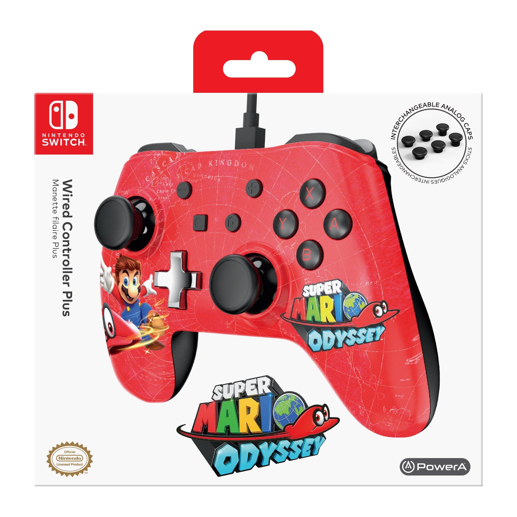 list item 12 of 12 PowerA Super Mario Bros. Red Wired Controller Plus for Nintendo Switch