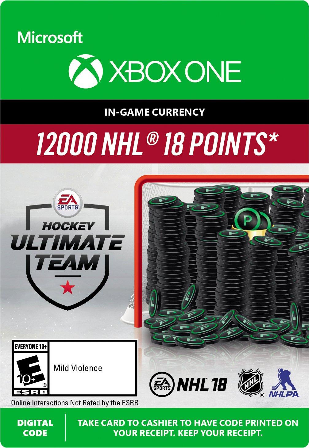 NHL 18 Ultimate Team NHL Points 12000 - Xbox One [Digital Code]