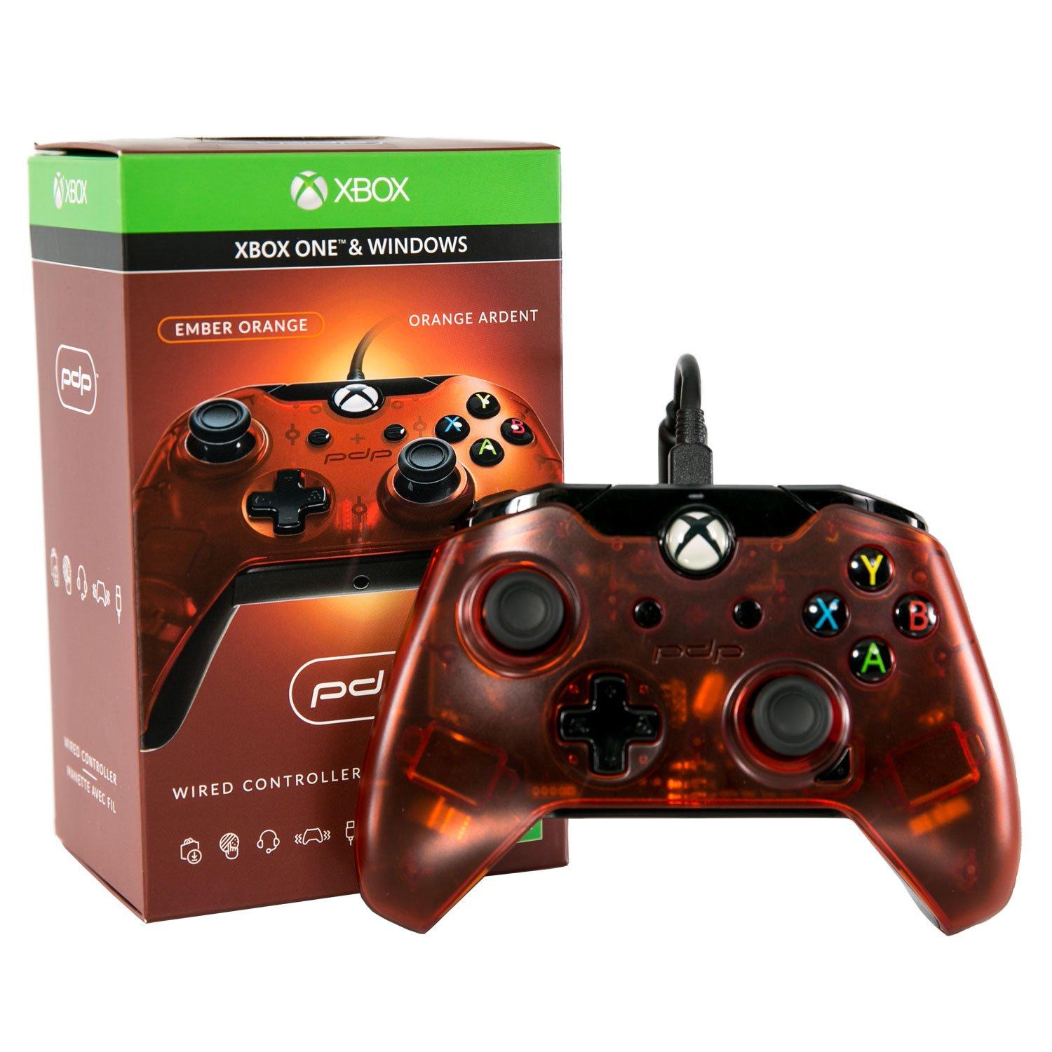 Xbox One Ember Orange Wired Controller | Xbox One | GameStop