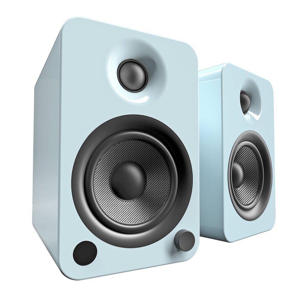 Yu4 Teal 2 Way Powered Bookshelf Speakers Gamestop