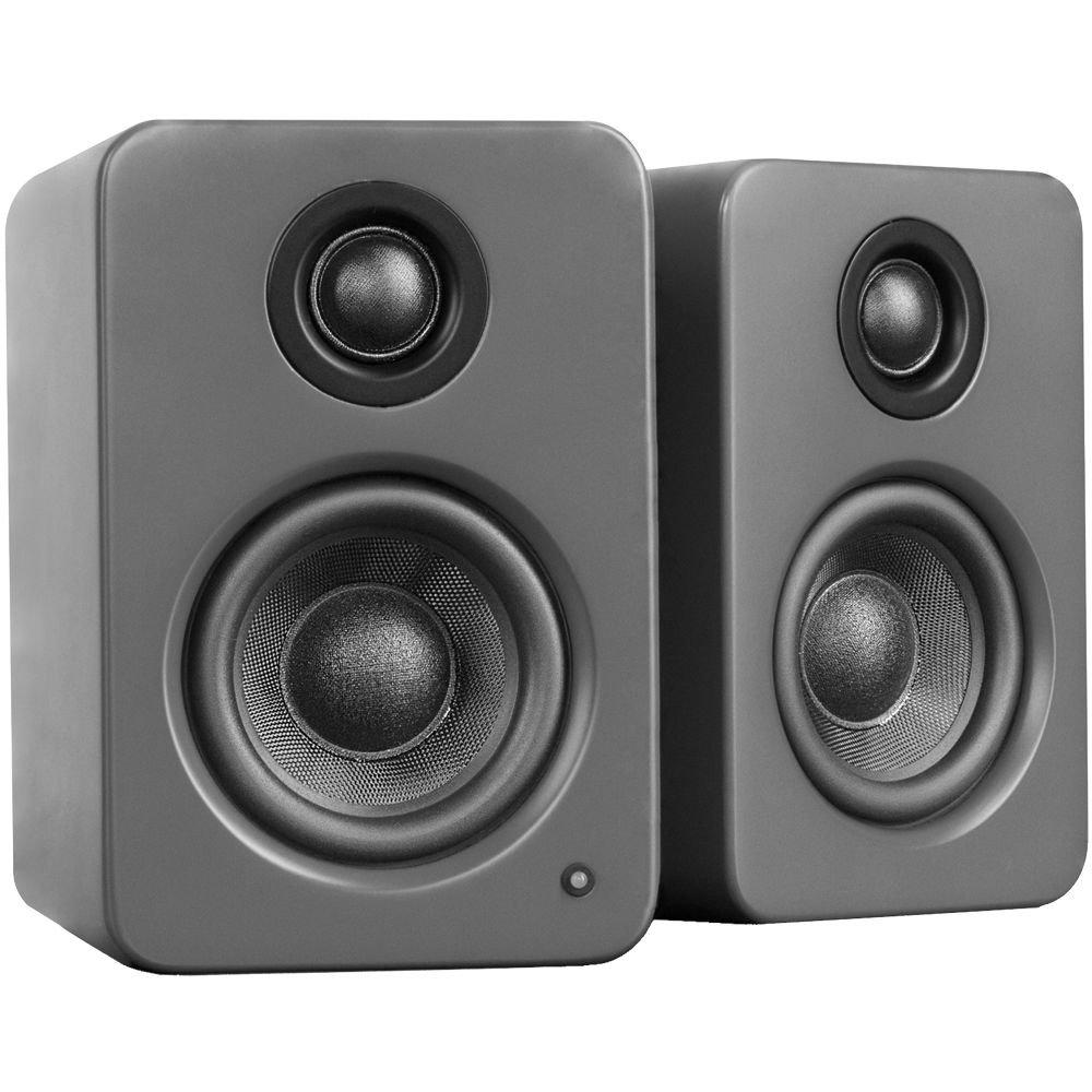 Yu2 Matte Gray Powered Desktop Speakers Gamestop