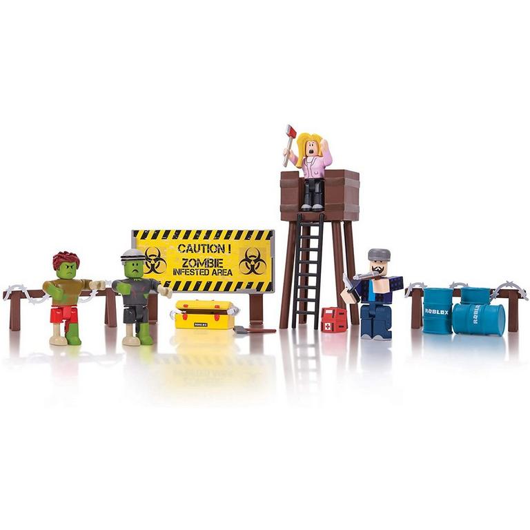 Roblox Zombie Attack Large Playset Gamestop - roblox sans face id roblox free zombie face