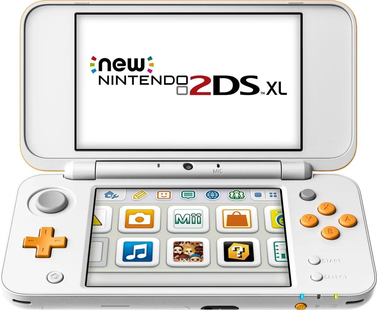 New Nintendo 2ds Xl White And Orange Nintendo 2ds Gamestop - 