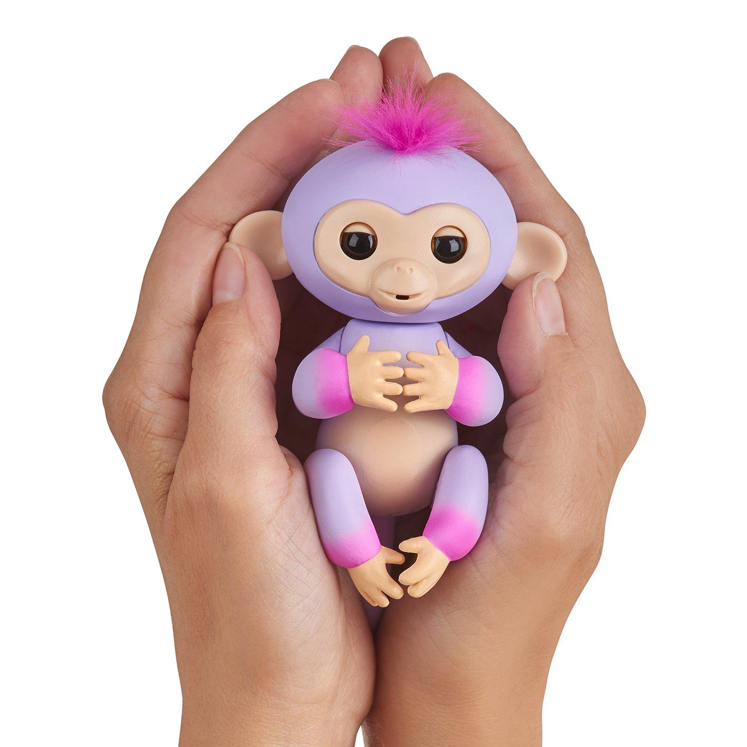 Fingerlings Interactive Baby Monkey Sydney Purple With Pink