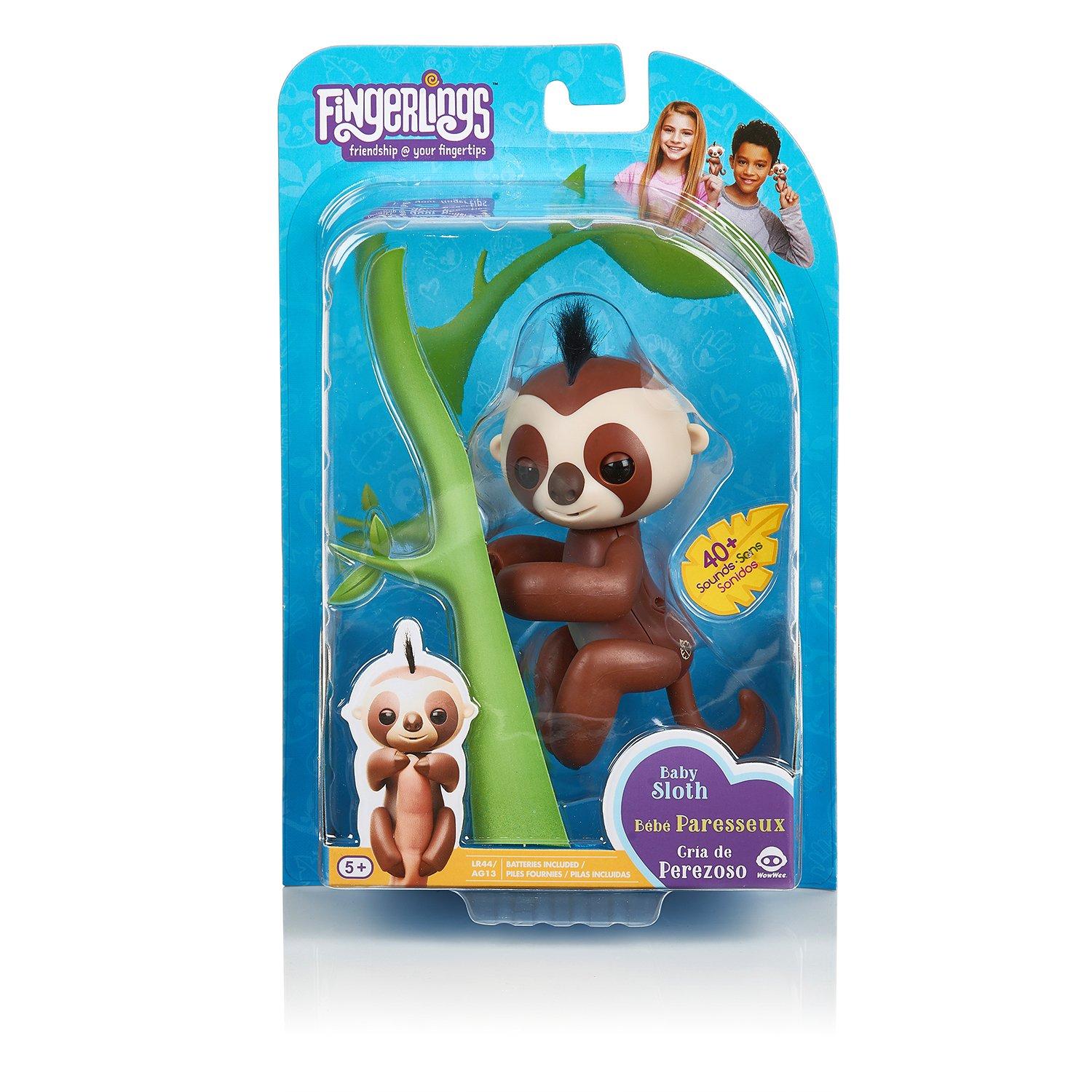 Fingerlings Kingsley Brown Baby Sloth Interactive Figure Gamestop