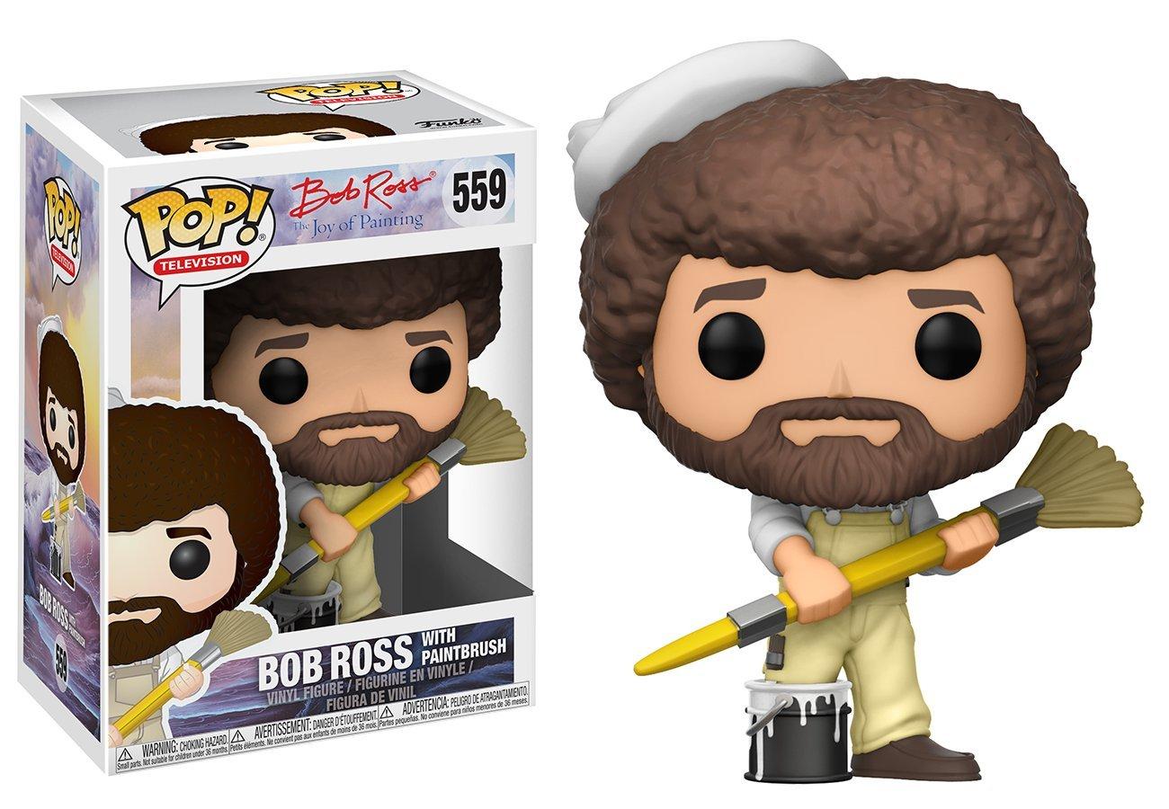 Funko Pop Tv Bob Ross With Paintbrush Gamestop - roblox bob ross shirt