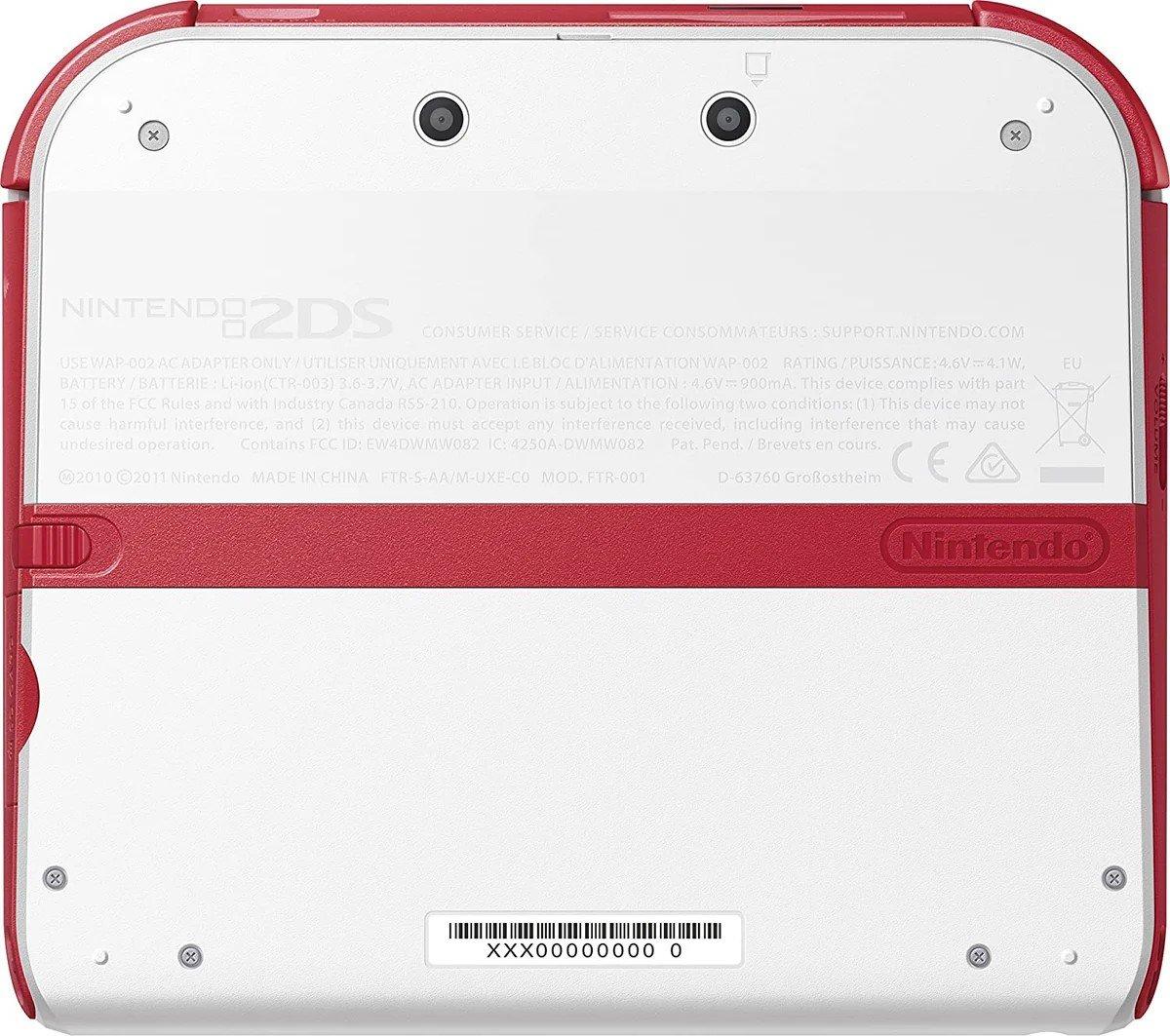 Nintendo 2DS Handheld Console - White/Red