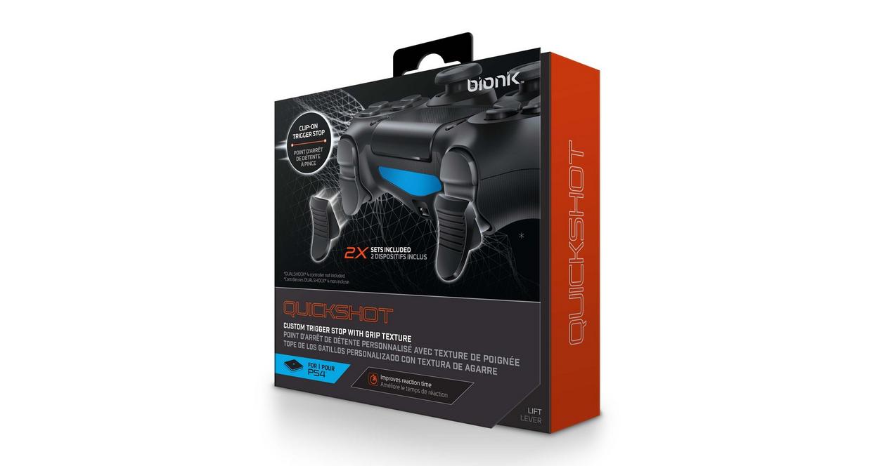 bionik Quickshot Trigger Lock Controller Kit for PlayStation 4