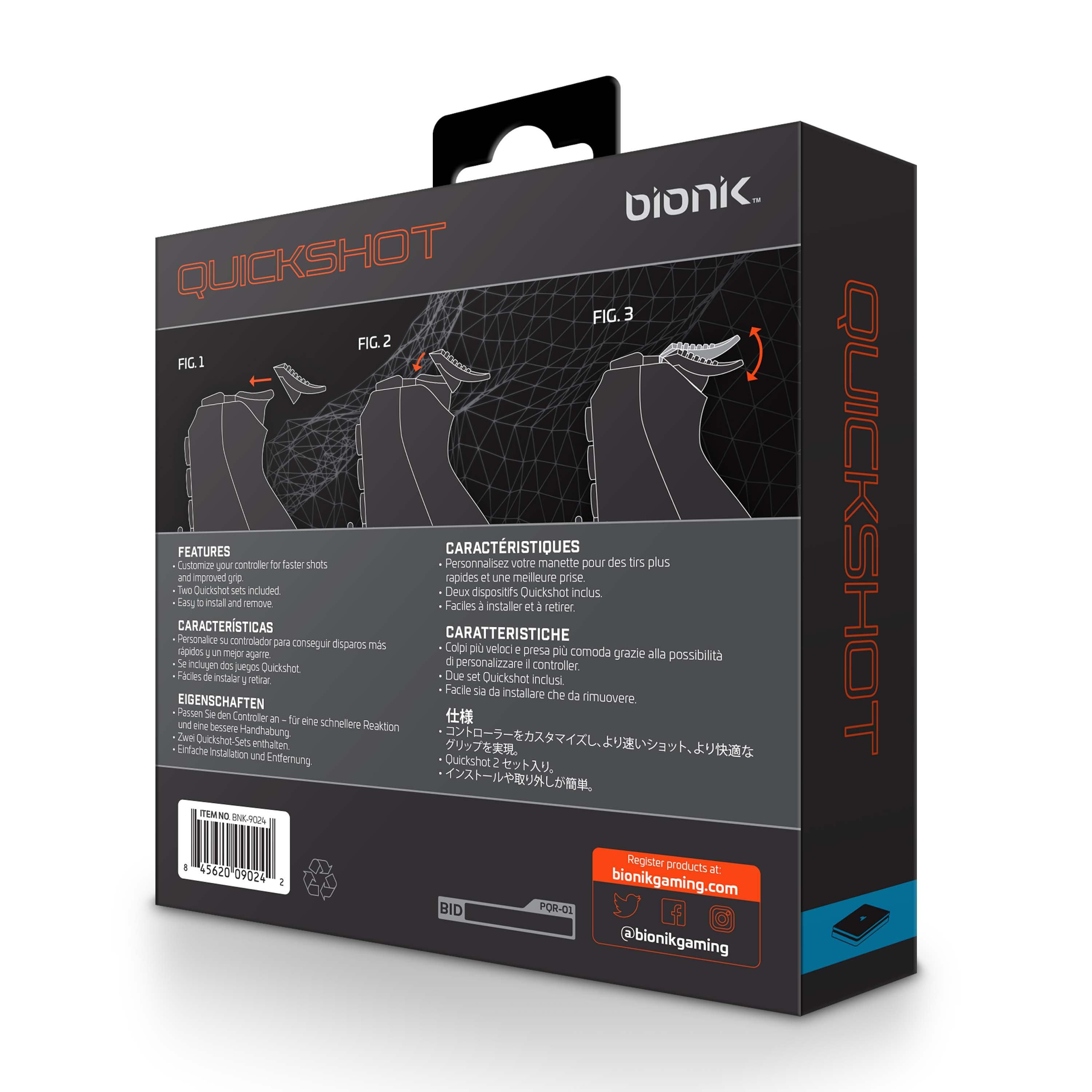 bionik Quickshot Controller Kit - PlayStation 4