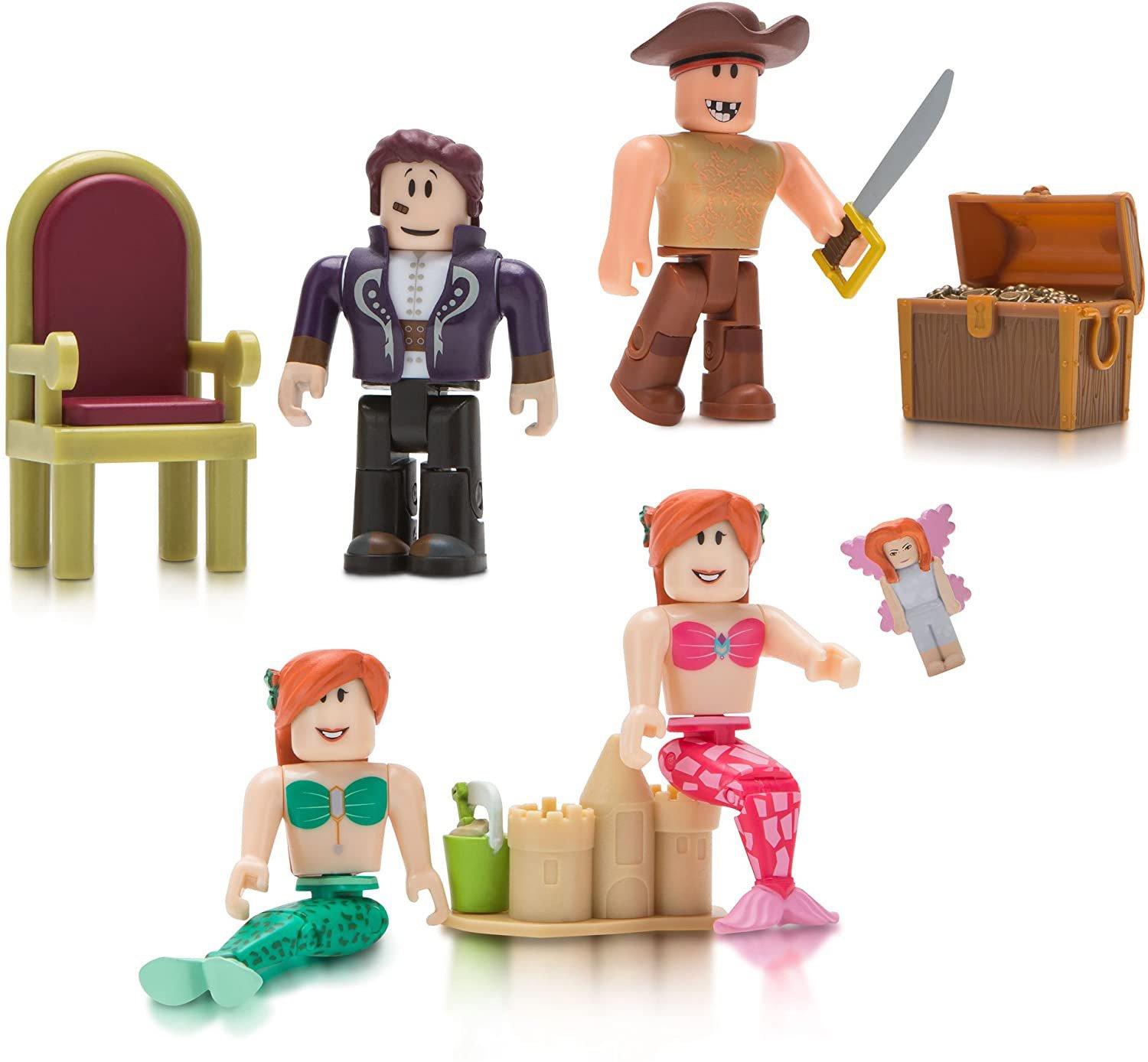 Roblox Celebrity Collection Neverland Lagoon Four Figure Pack Gamestop - roblox mermaid videos