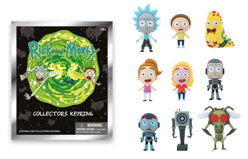 rick and morty plush keychain