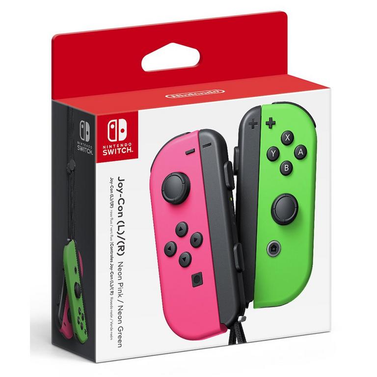 Nintendo Switch Joy Con L R Neon Pink Neon Green Gamestop