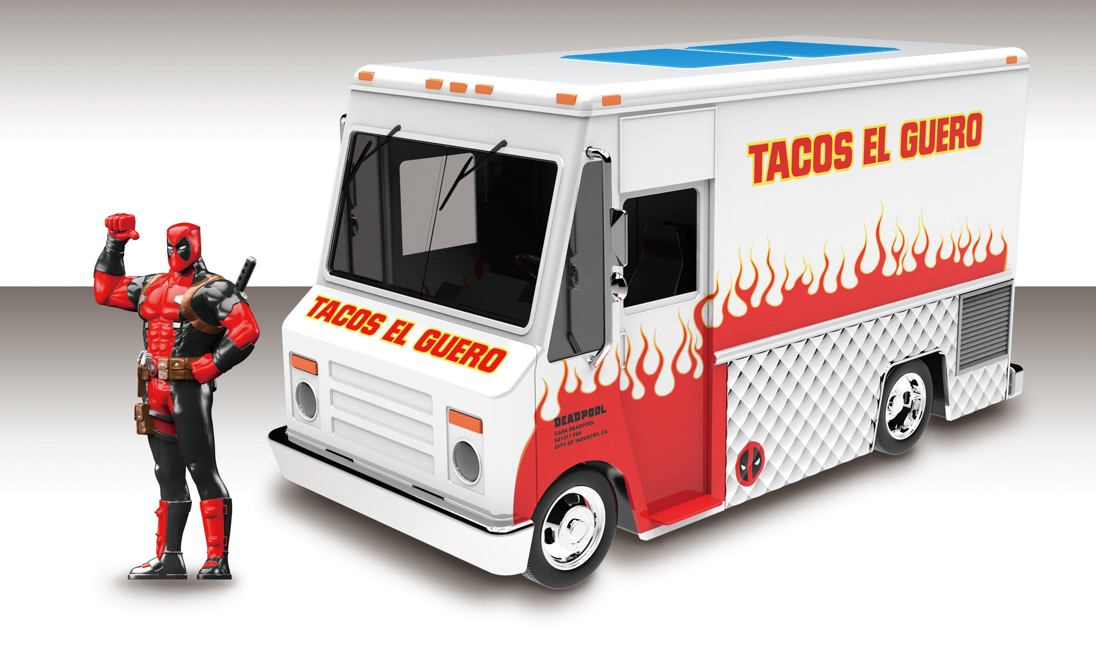 Deadpool Diecast Taco Truck First At Gamestop Gamestop - roblox taco truck toy
