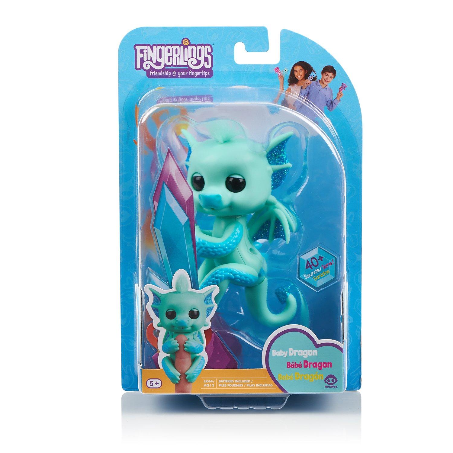 Teal for sale online WowWee 3582 Fingerlings Noa Interactive Baby Dragon