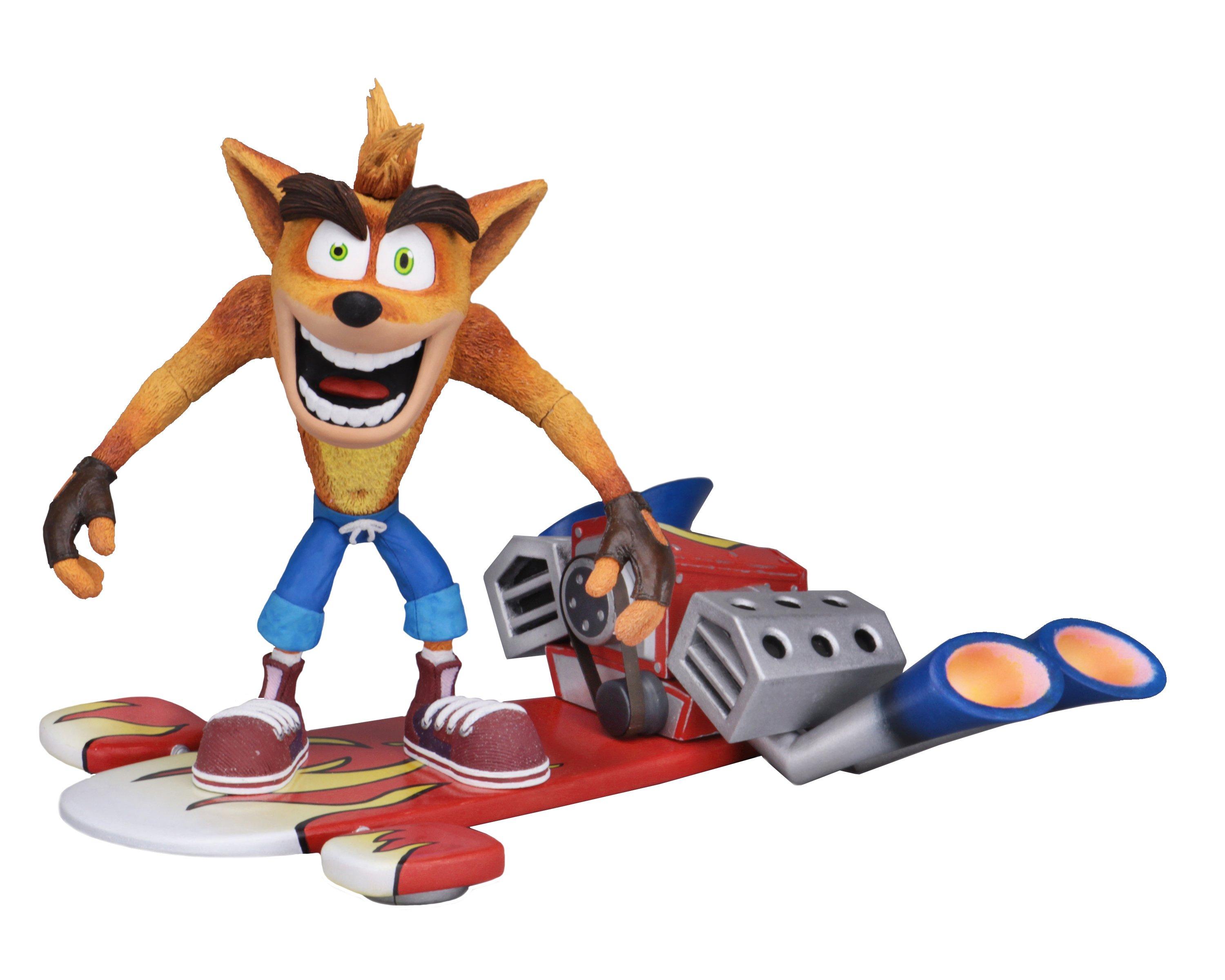 Crash Bandicoot Deluxe Crash with Jet Board Action Figure