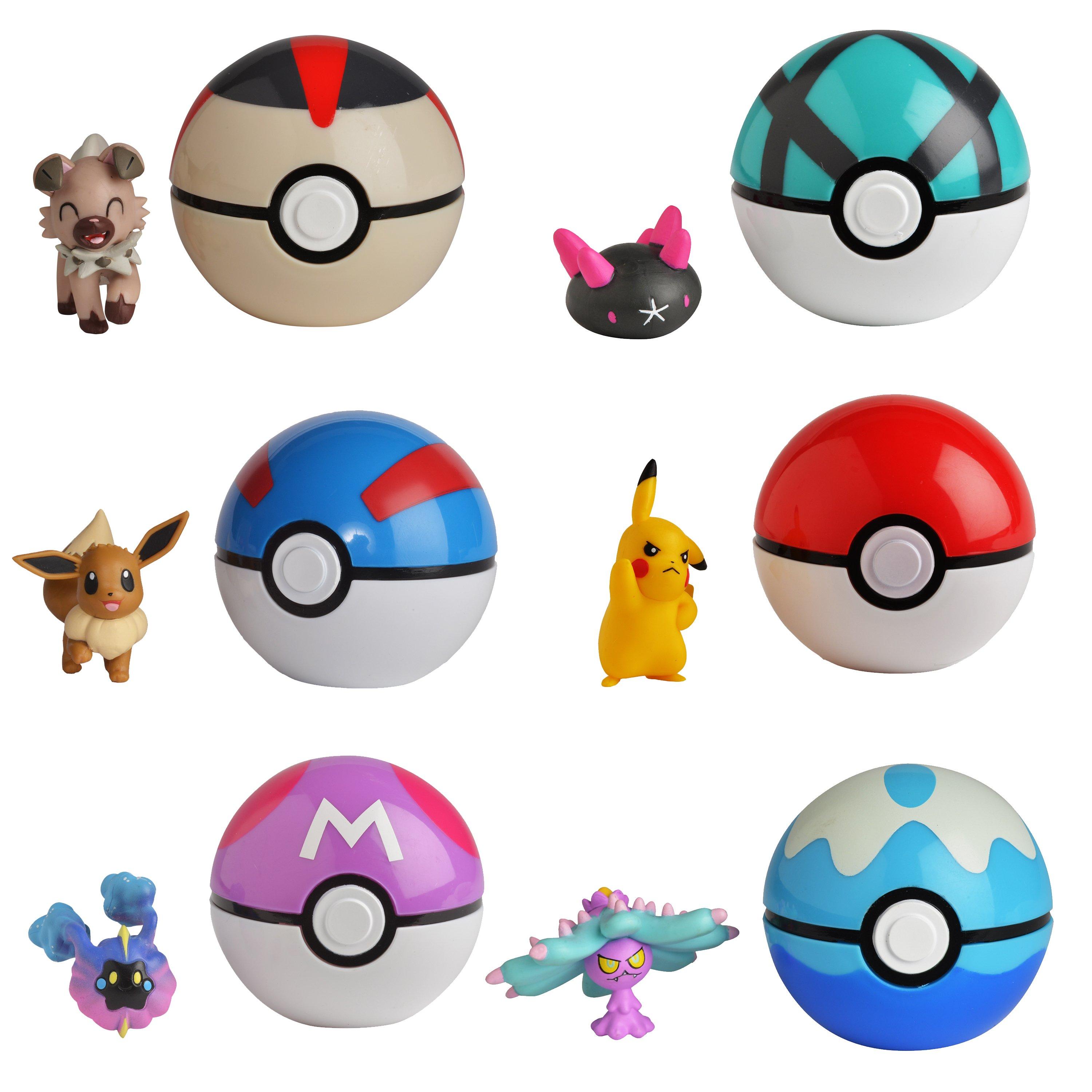 pokemon balls with figures