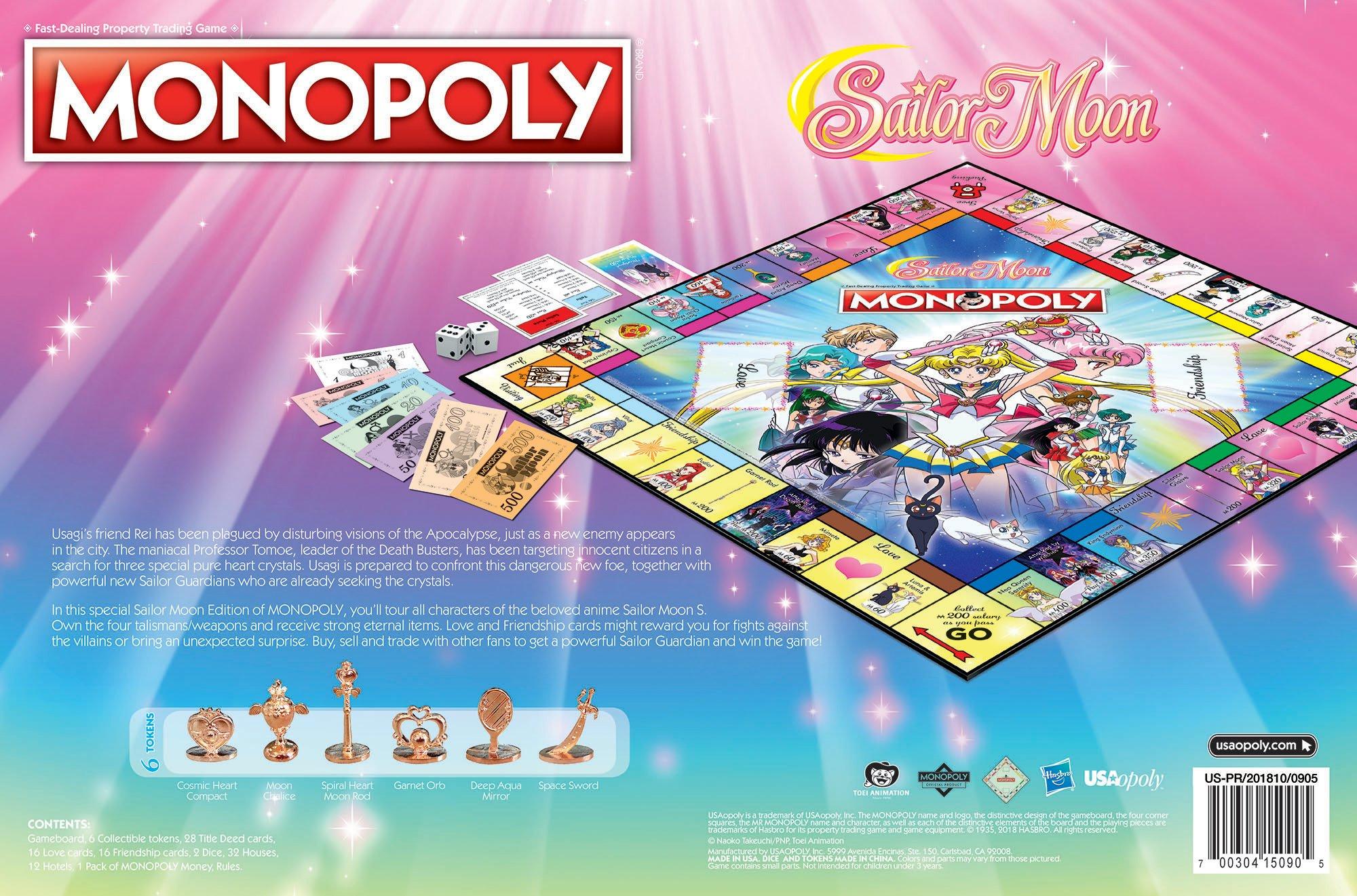 Officially Licensed Board Game Anime Manga USAopoly NEW Sailor Moon Monopoly 