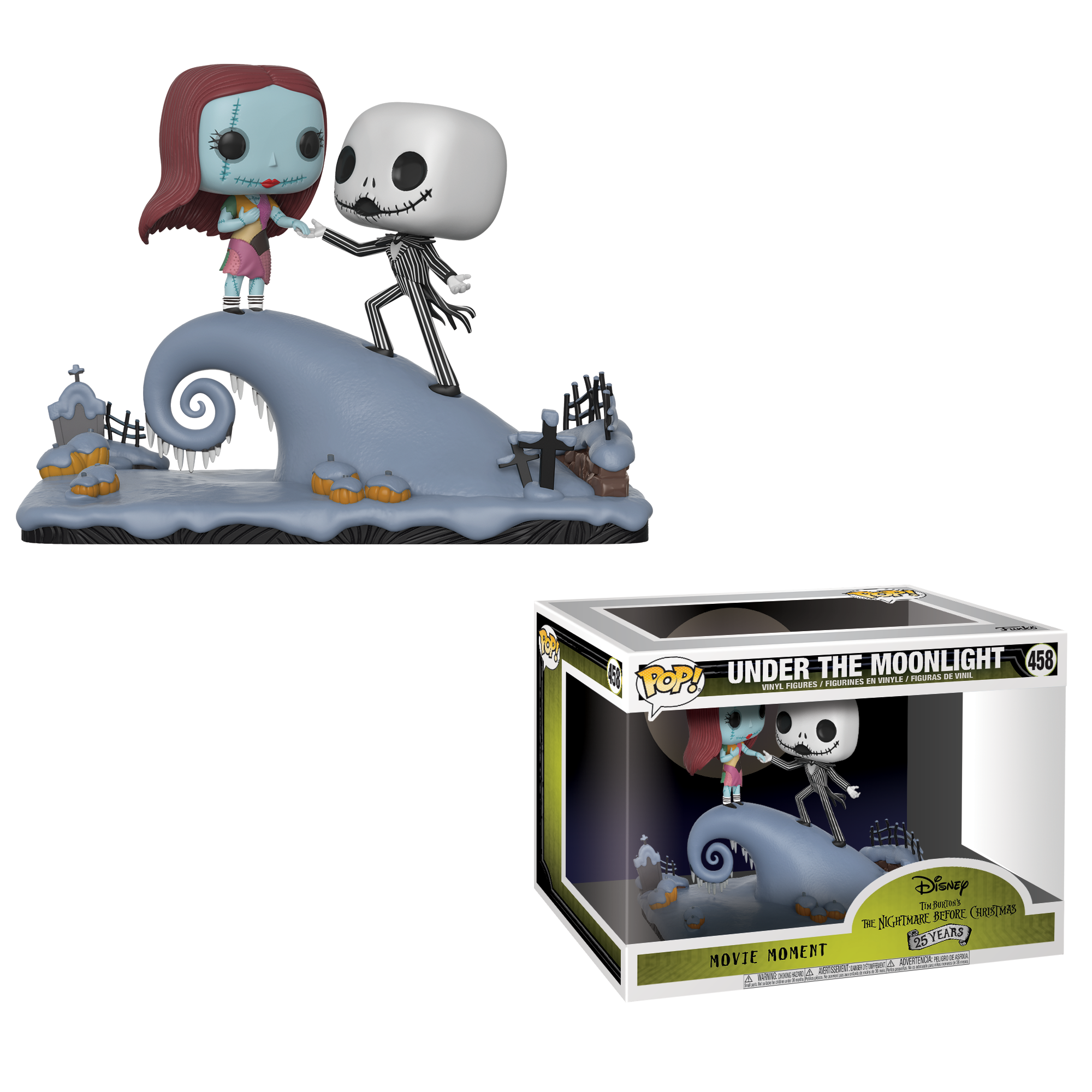 Pop Disney Movie Moments The Nightmare Before Christmas Jack And Sally Under The Moonlight Gamestop