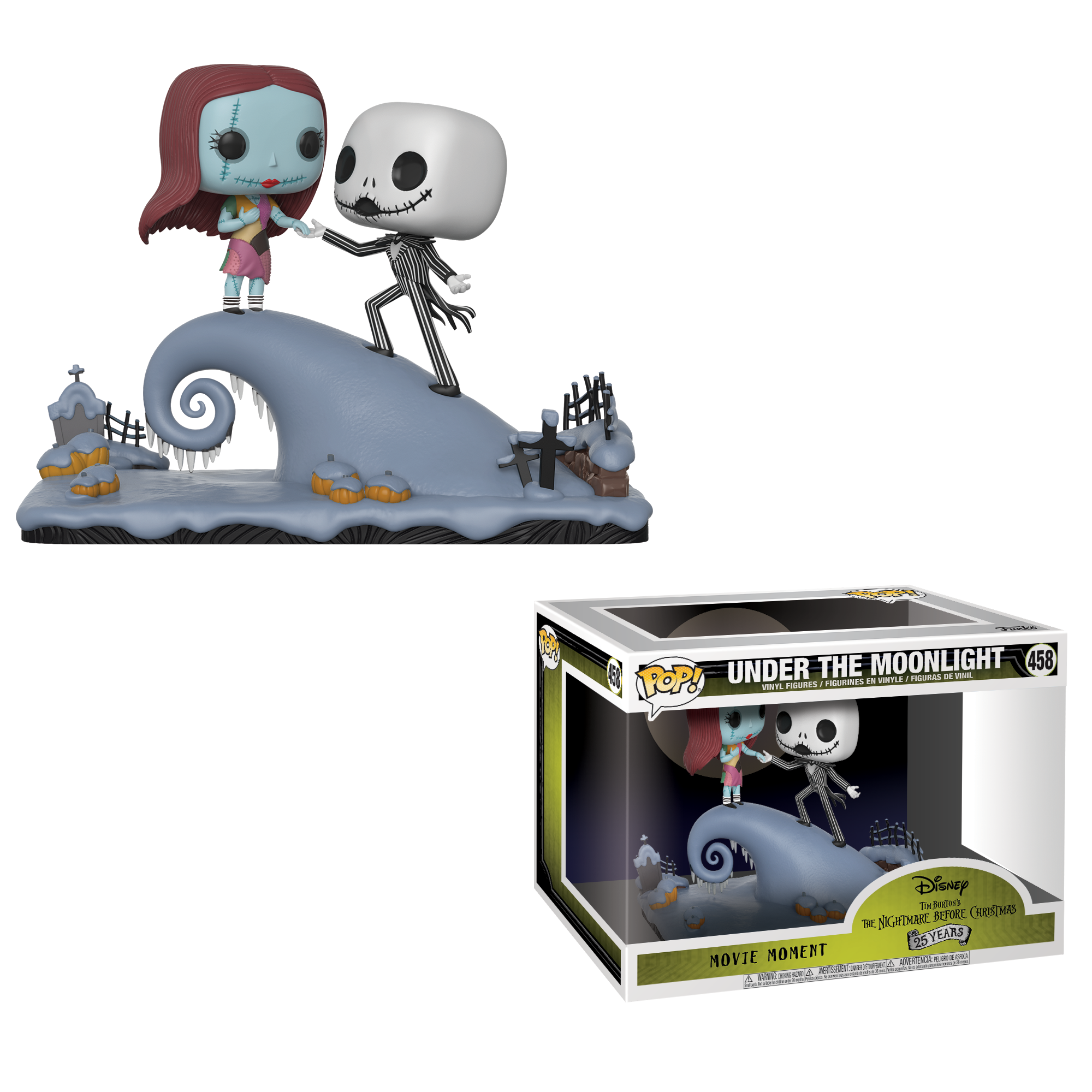 Pop Disney Movie Moment The Nightmare Before Christmas Jack And Sally Under The Moonlight Gamestop