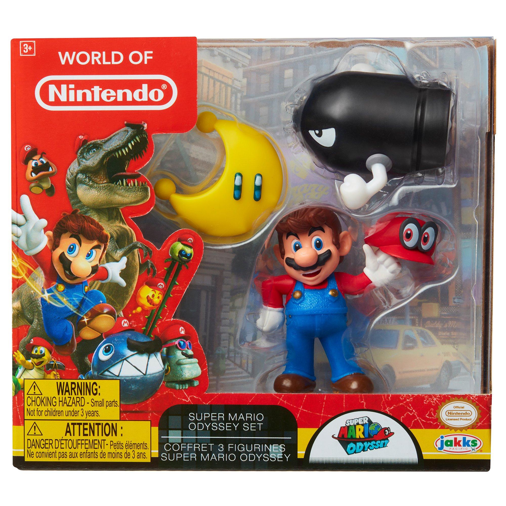 World of Nintendo Mario Odyssey Action Figure 3 Pack Only at GameStop